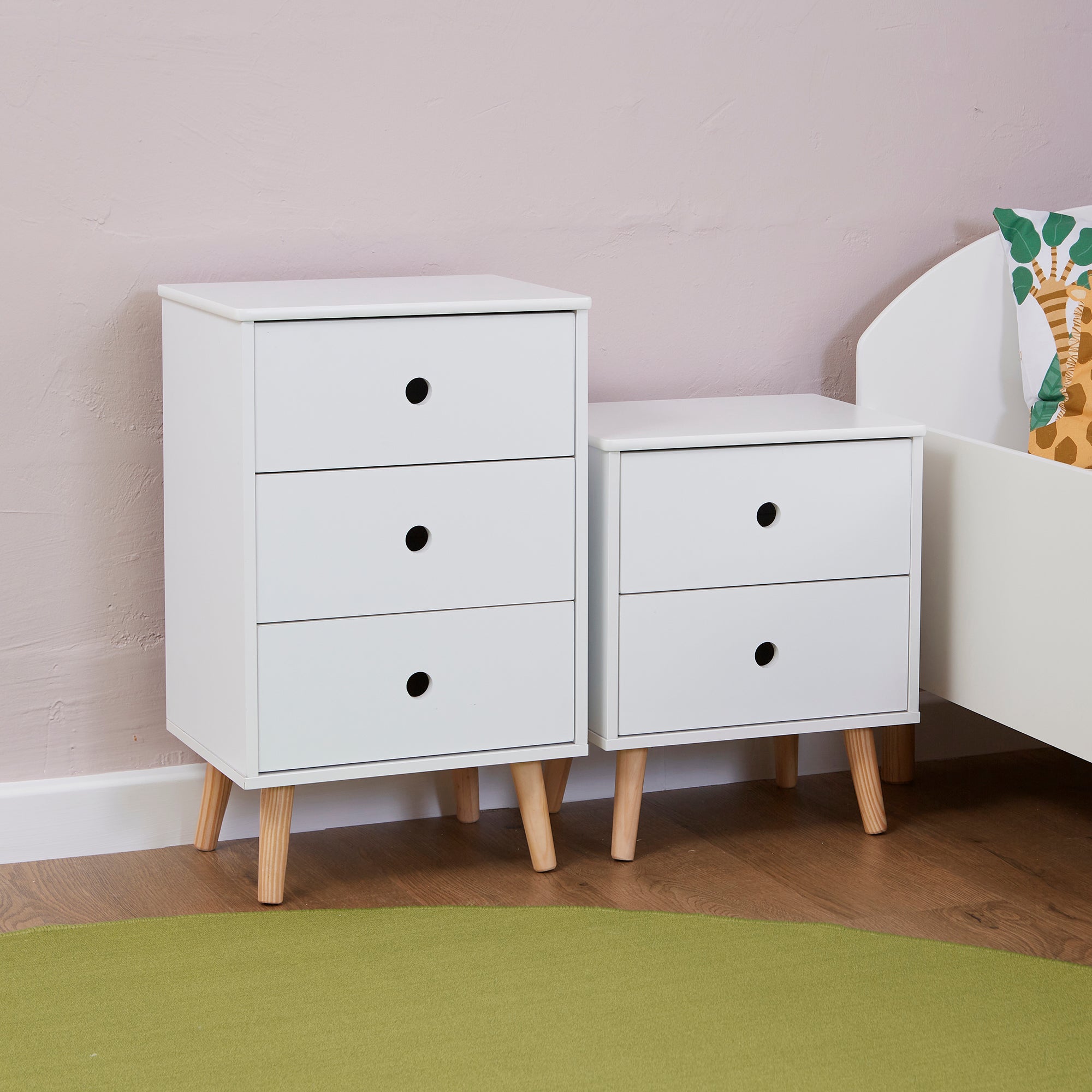 Kids 3-Drawer Bedroom Storage Cabinet (Ages 3-12)