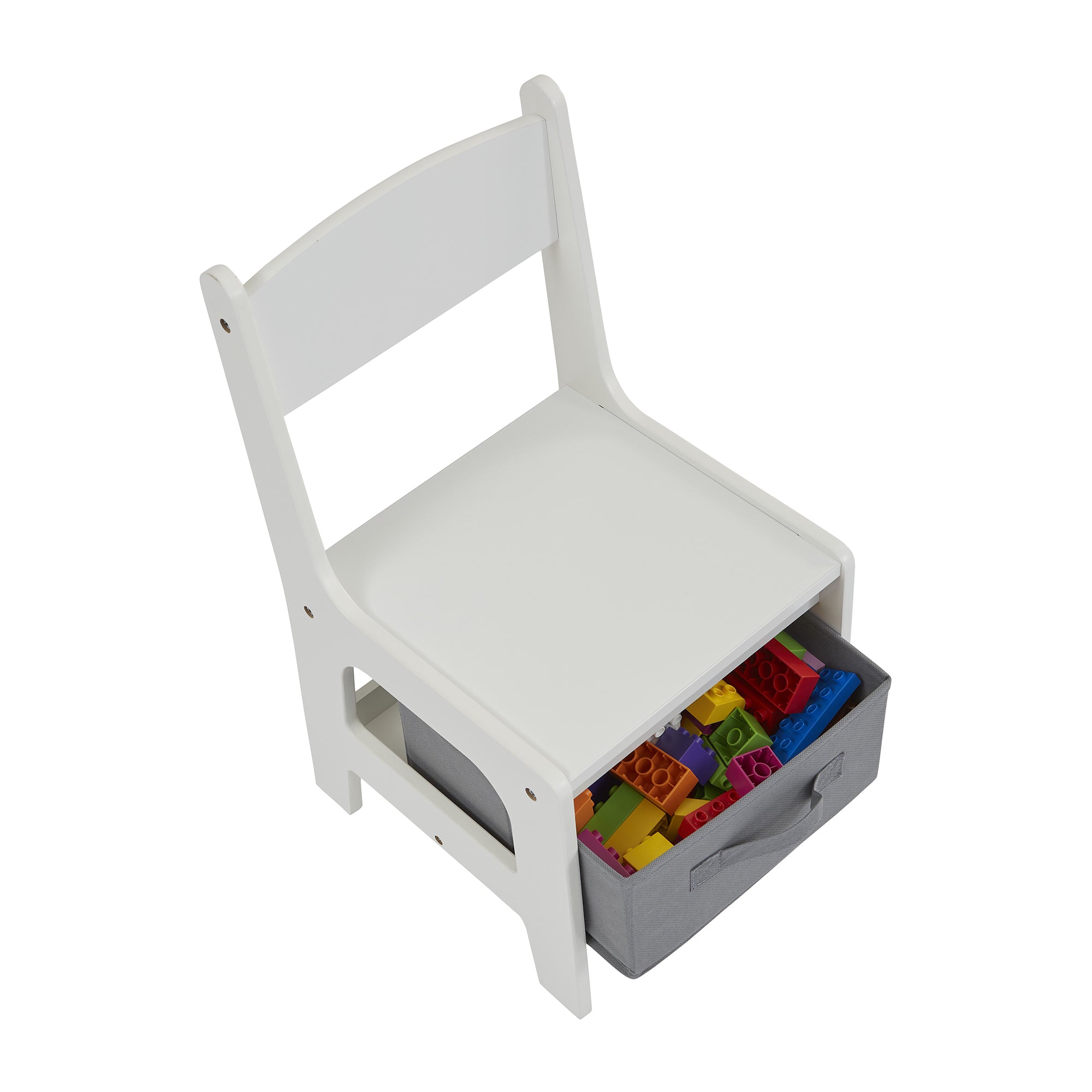 Kids Wooden Activity Table & 2 Chairs with Storage Bins (18 Months – 6 Years)