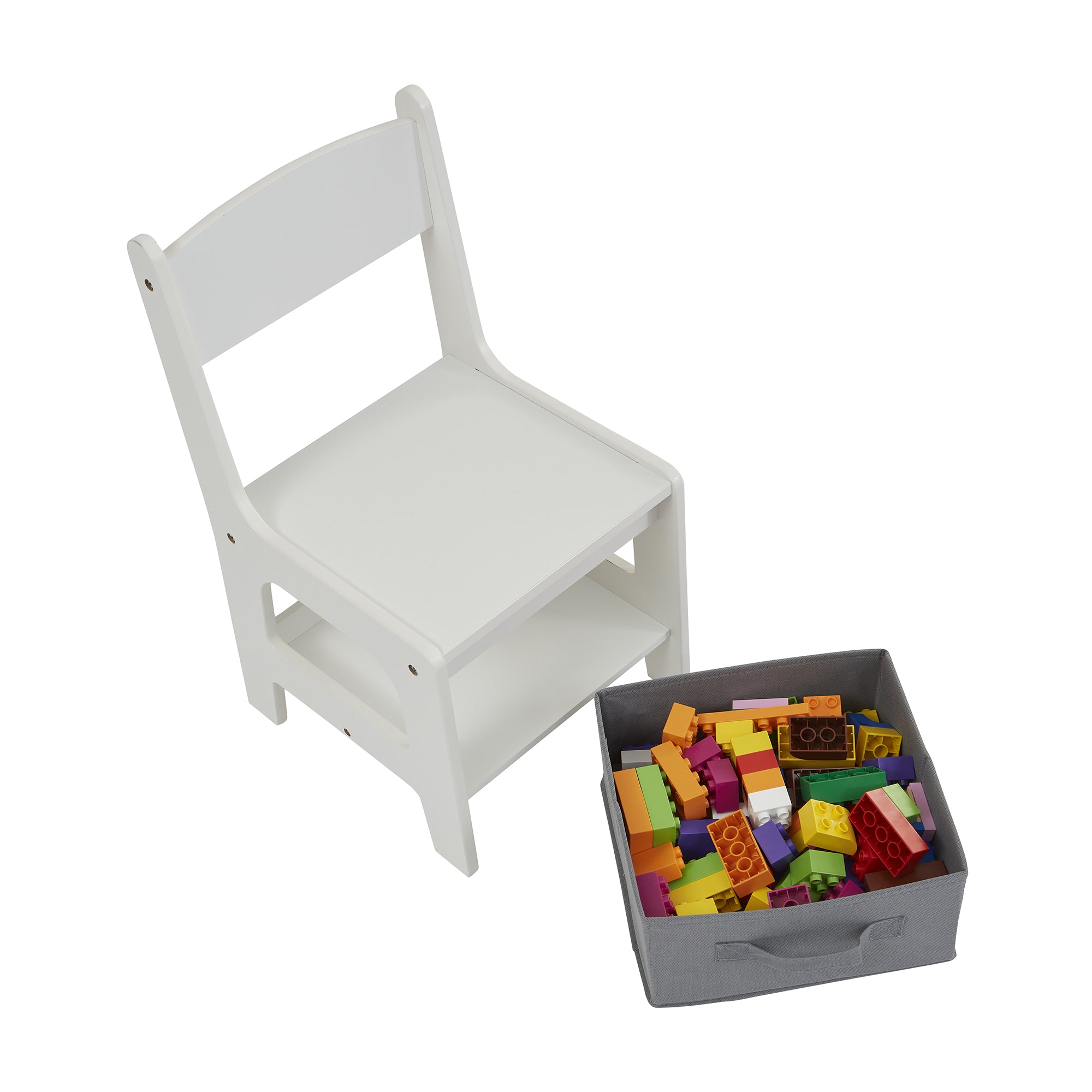 Kids Wooden Activity Table & 2 Chairs with Storage Bins (18 Months – 6 Years)