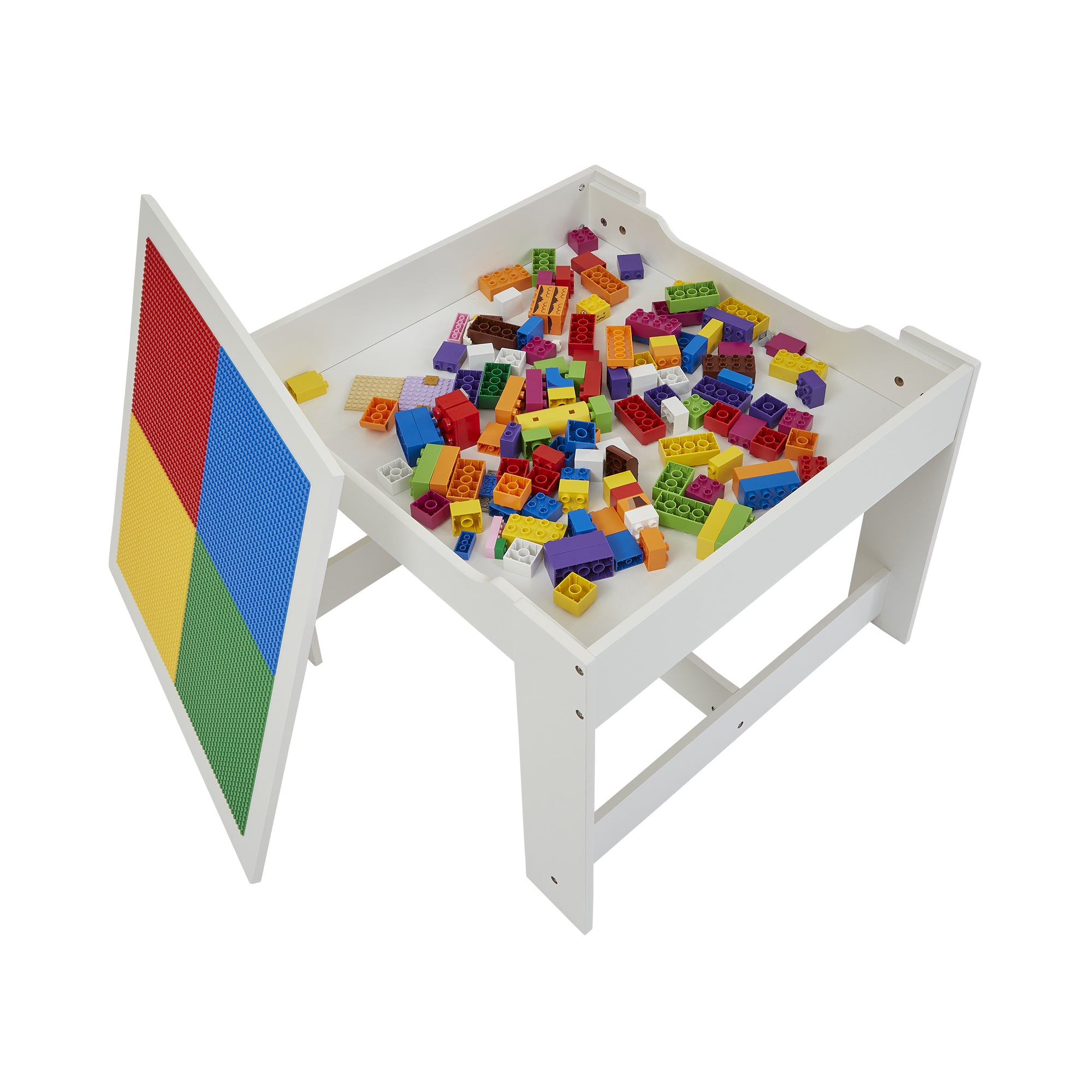 Kids Wooden Activity Table & 2 Chairs with Storage Bins (18 Months – 6 Years)