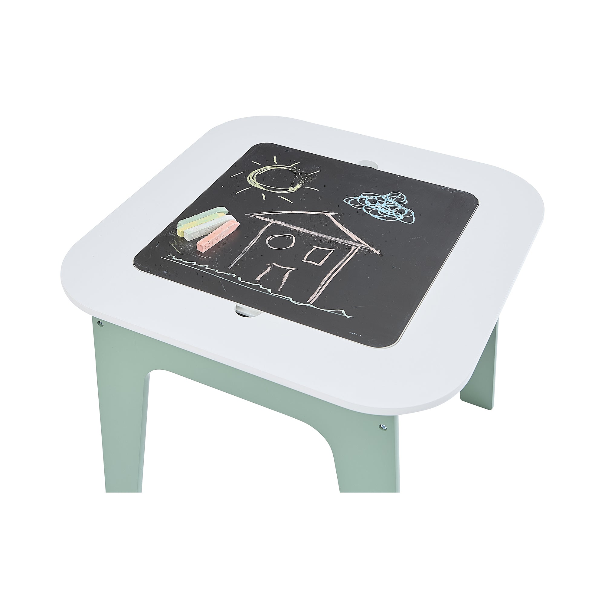 Kids 4-in-1 Storage Table & 2 Chairs Set (18 Months – 5 Years)