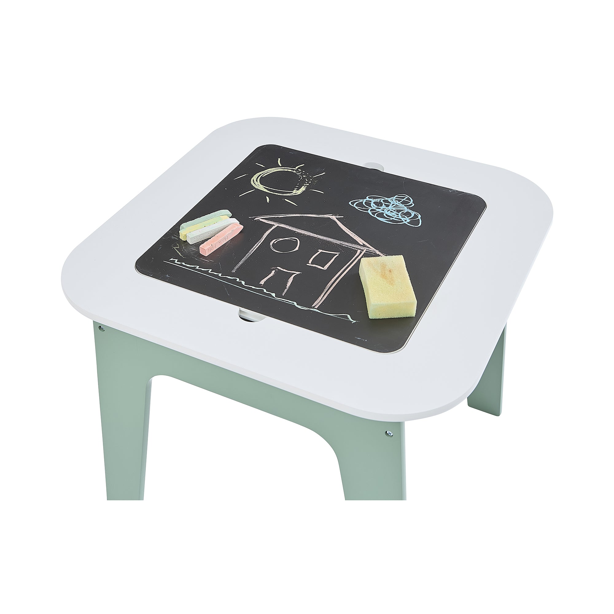 Kids 4-in-1 Storage Table & 2 Chairs Set (18 Months – 5 Years)