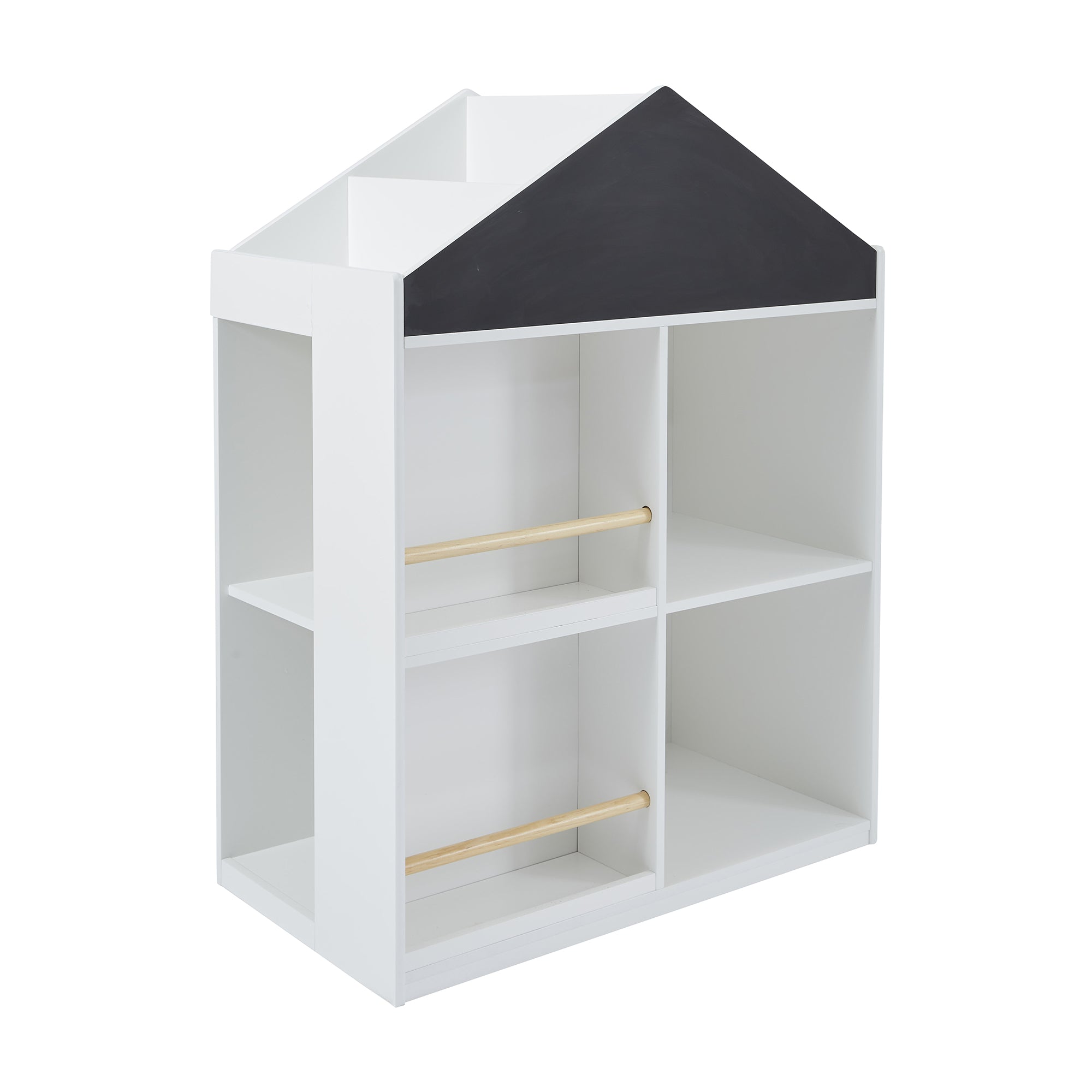 Kids White Blackboard Bookcase & Storage Cabinet (Ages 1-12)