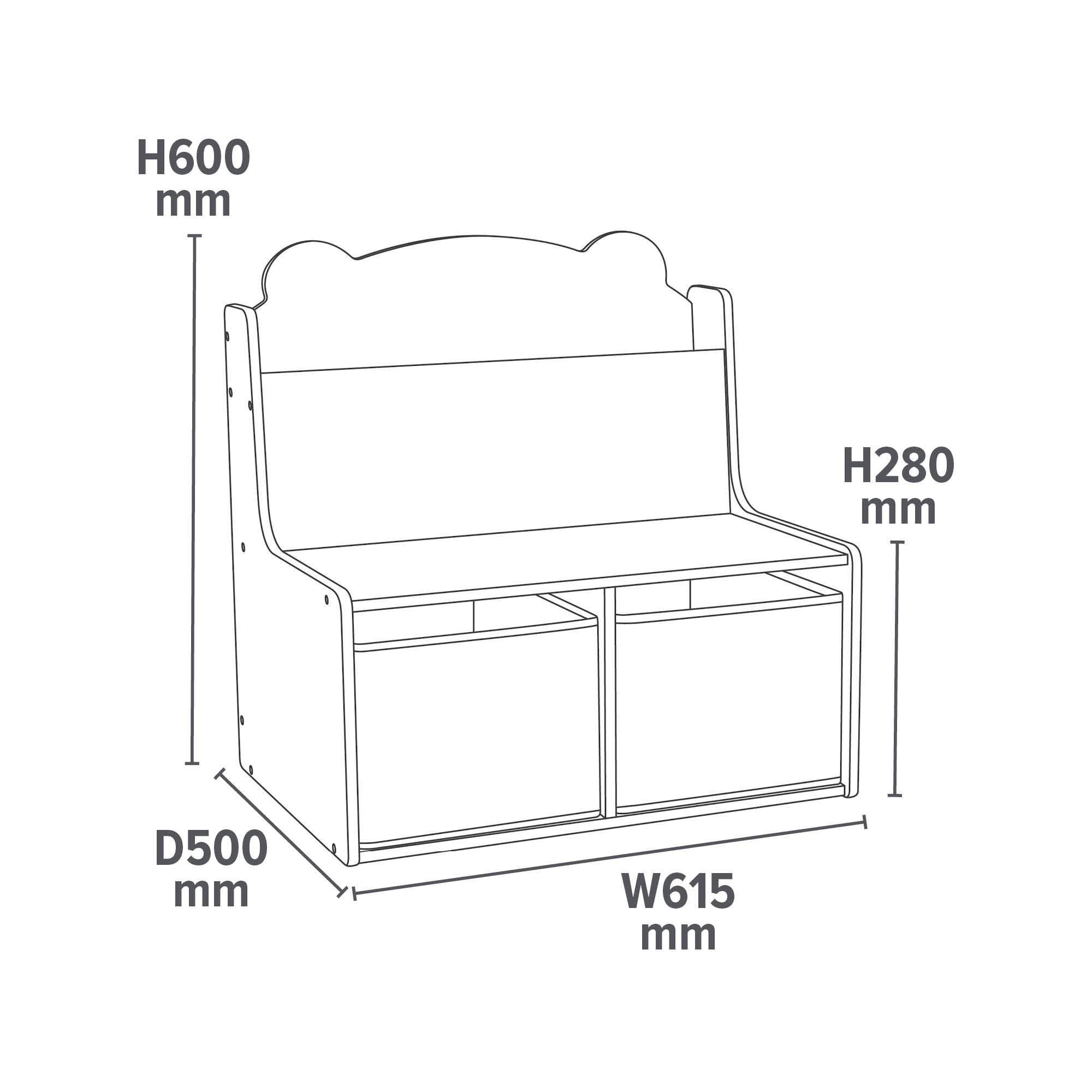 Kids Teddy Bear Bookcase with Storage & Seat (Ages 3+)