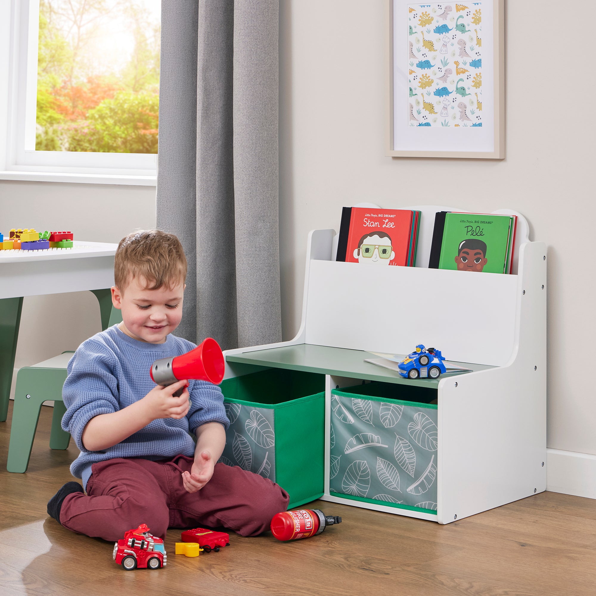 Kids Teddy Bear Bookcase with Storage & Seat (Ages 3+)