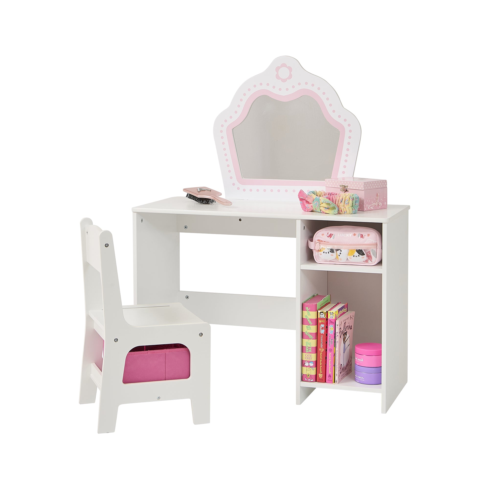 Kids Dressing Table with Mirror & Storage (Ages 2+)