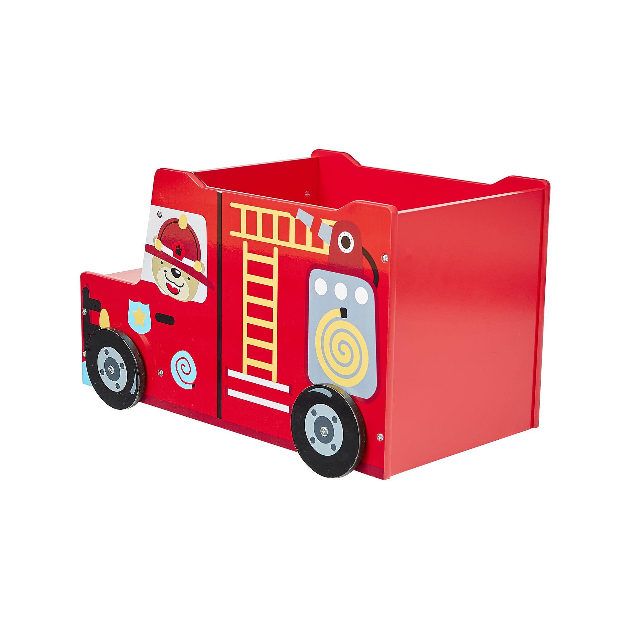 Fire Engine Kids Toy Box – Storage with Lid (Ages 2+)