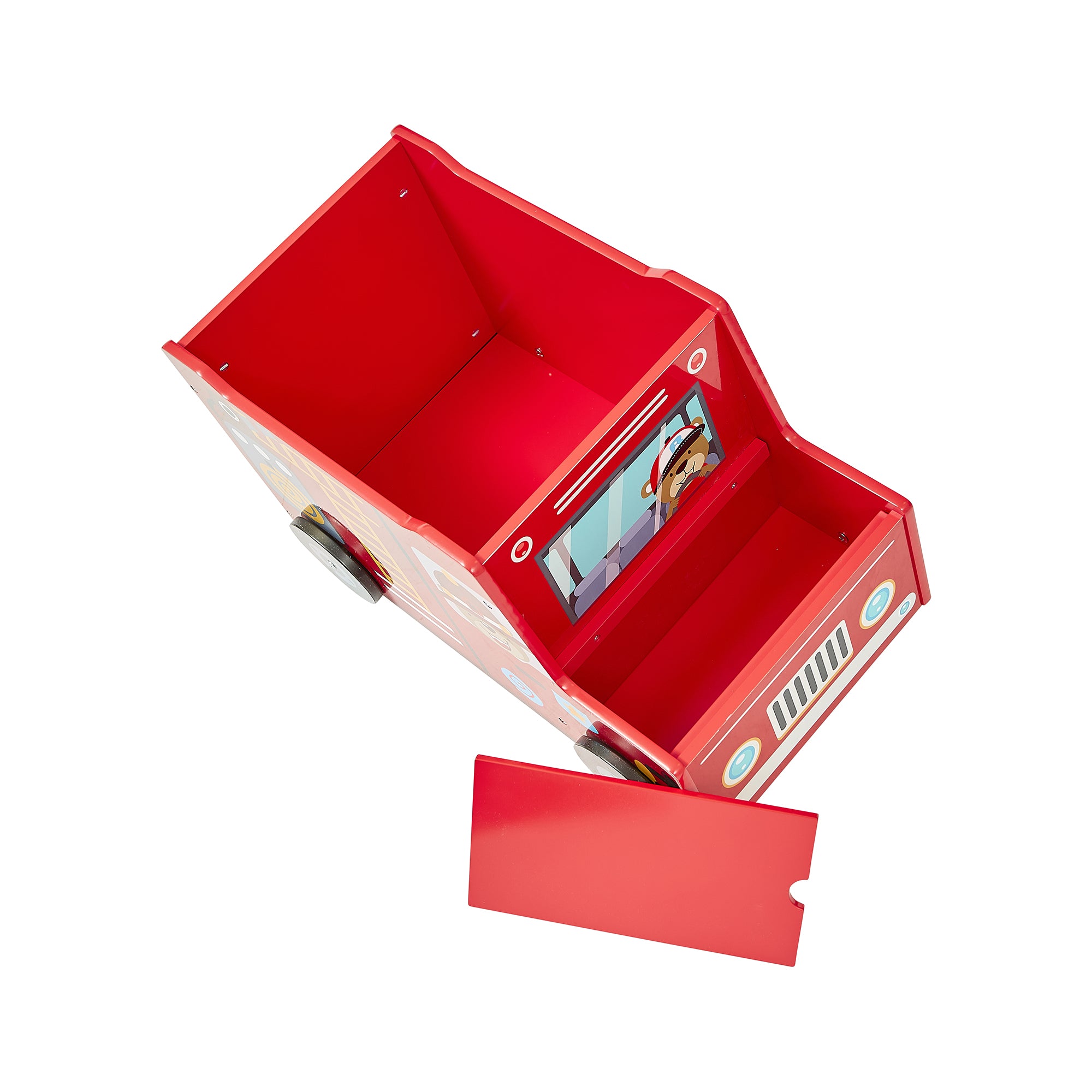 Fire Engine Kids Toy Box – Storage with Lid (Ages 2+)