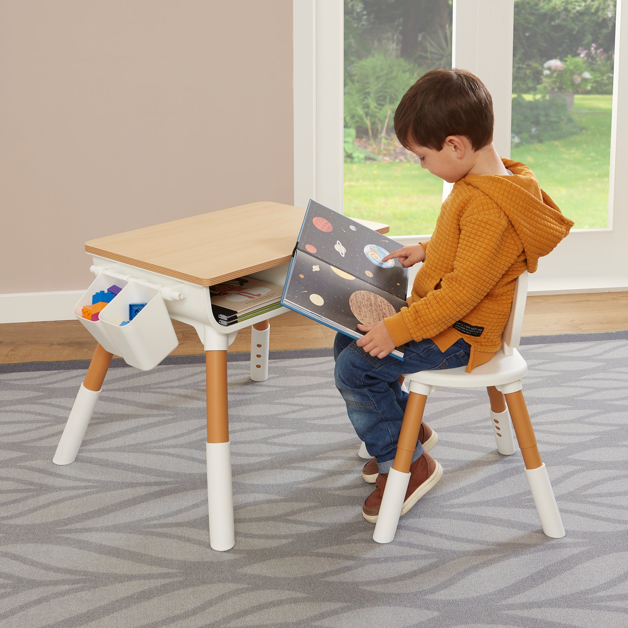 Kids Scandi Grow-with-Me Table & Chair Set (Ages 3-7)