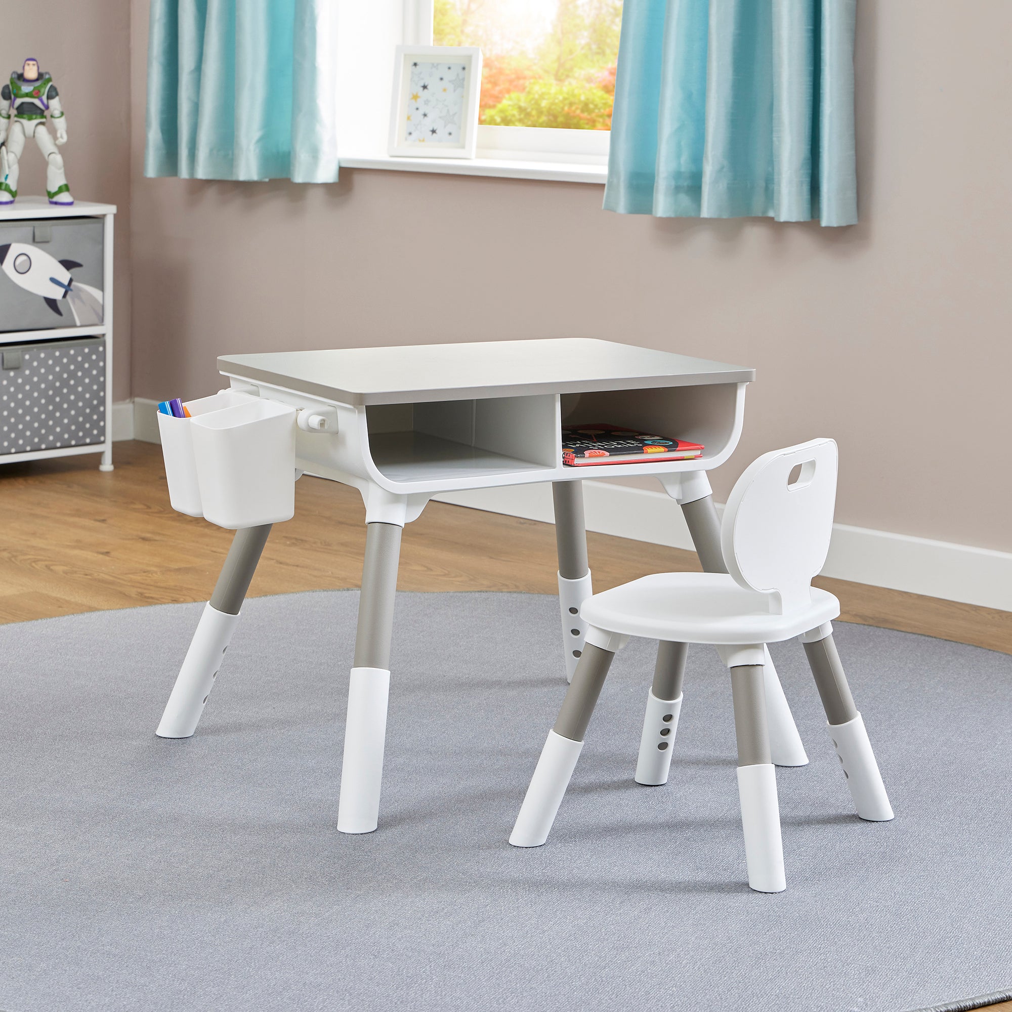 Kids Scandi Grow-with-Me Table & Chair Set (Ages 3-7)