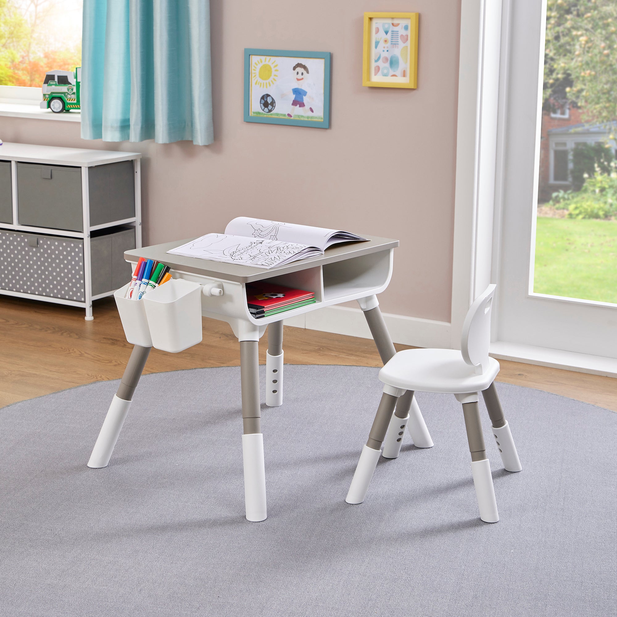 Kids Scandi Grow-with-Me Table & Chair Set (Ages 3-7)