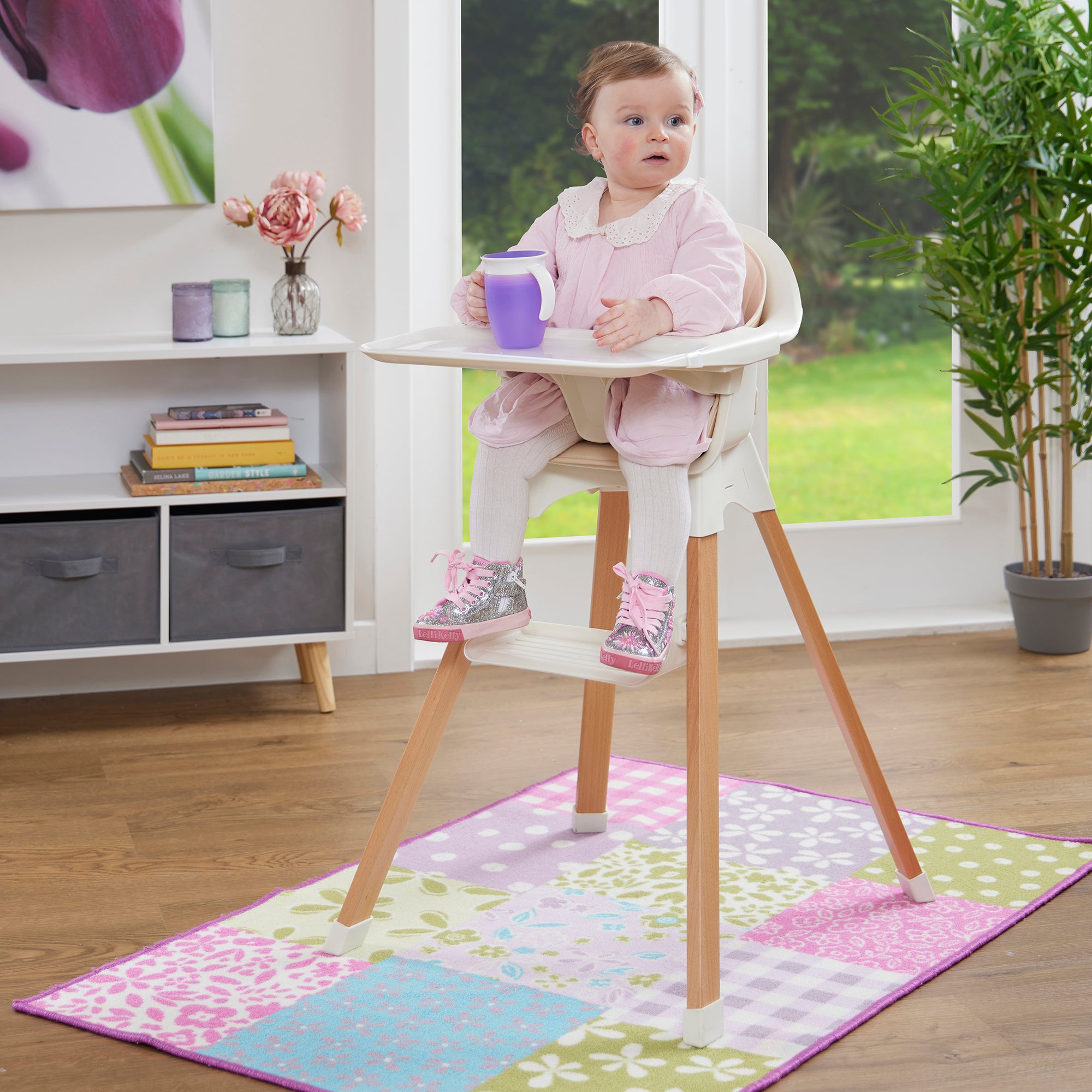 Kids Nordic Highchair – Adjustable Tray & Footrest (6 Months+)
