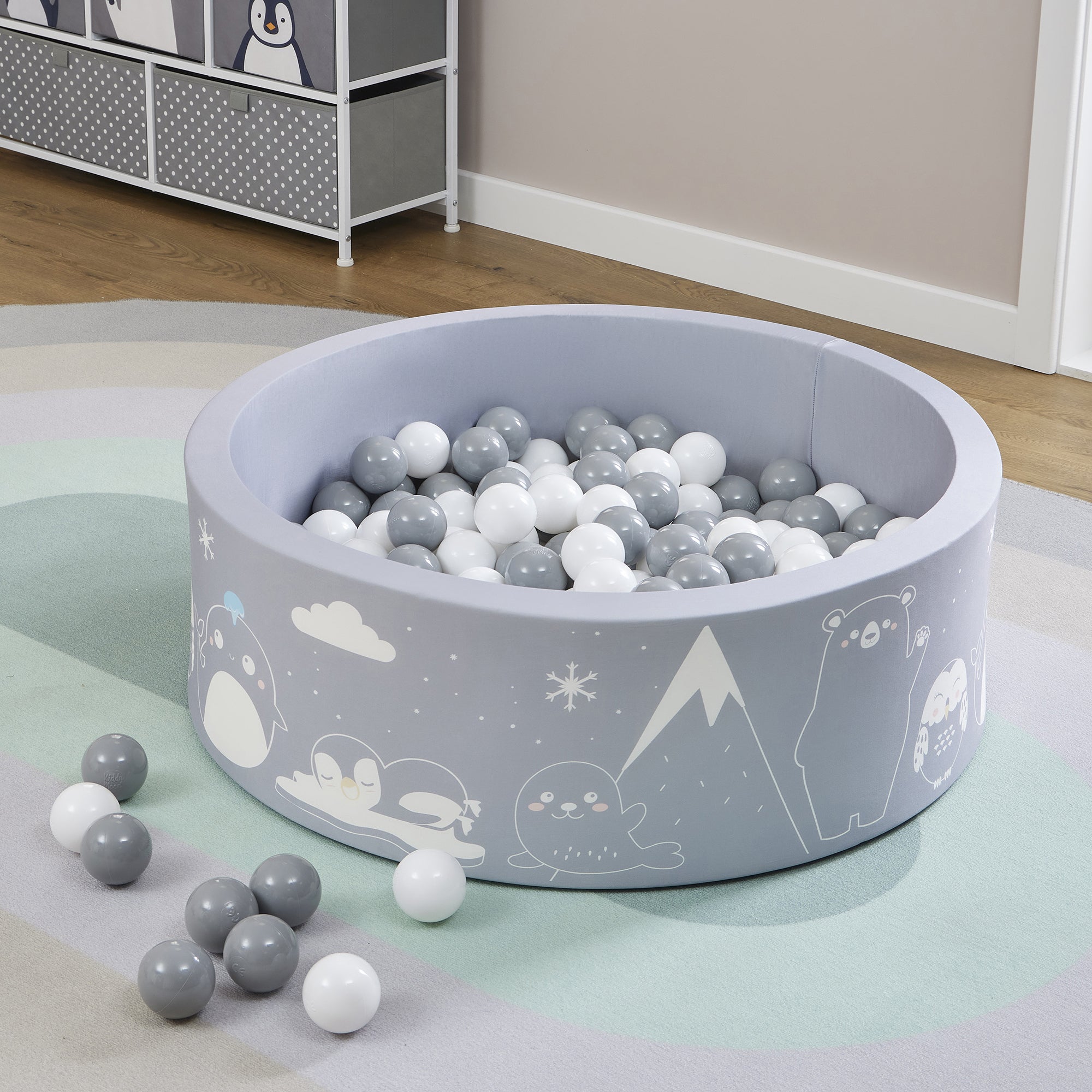 Kids Soft Foam Ball Pit with 200 balls – Sensory Play (6 Months-3 Years)