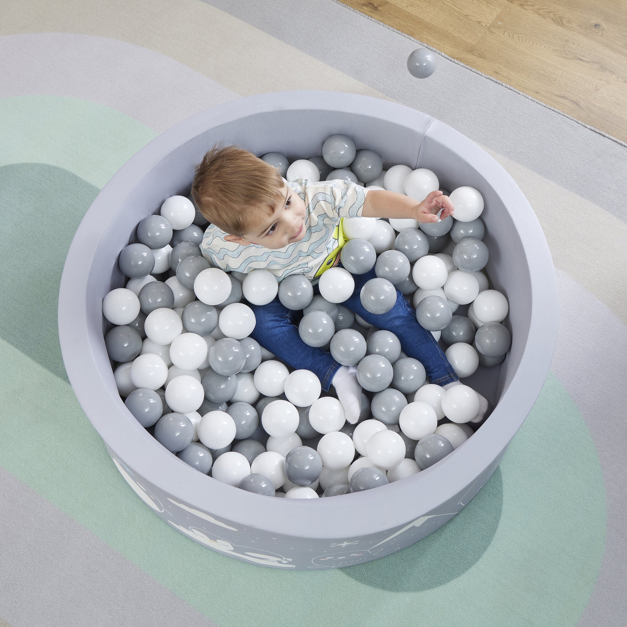 Kids Soft Foam Ball Pit with 200 balls – Sensory Play (6 Months-3 Years)