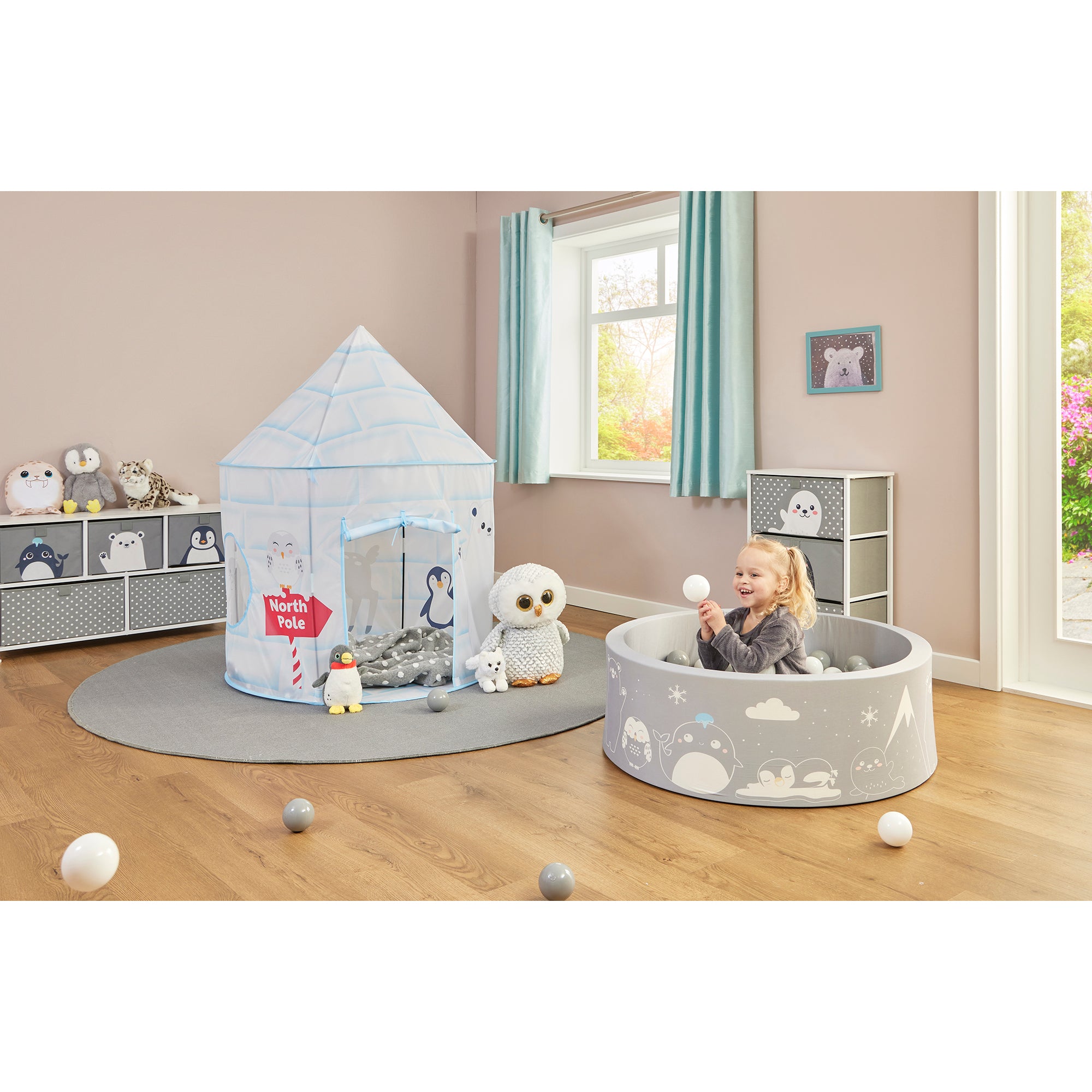 Kids Soft Foam Ball Pit with 200 balls – Sensory Play (6 Months-3 Years)