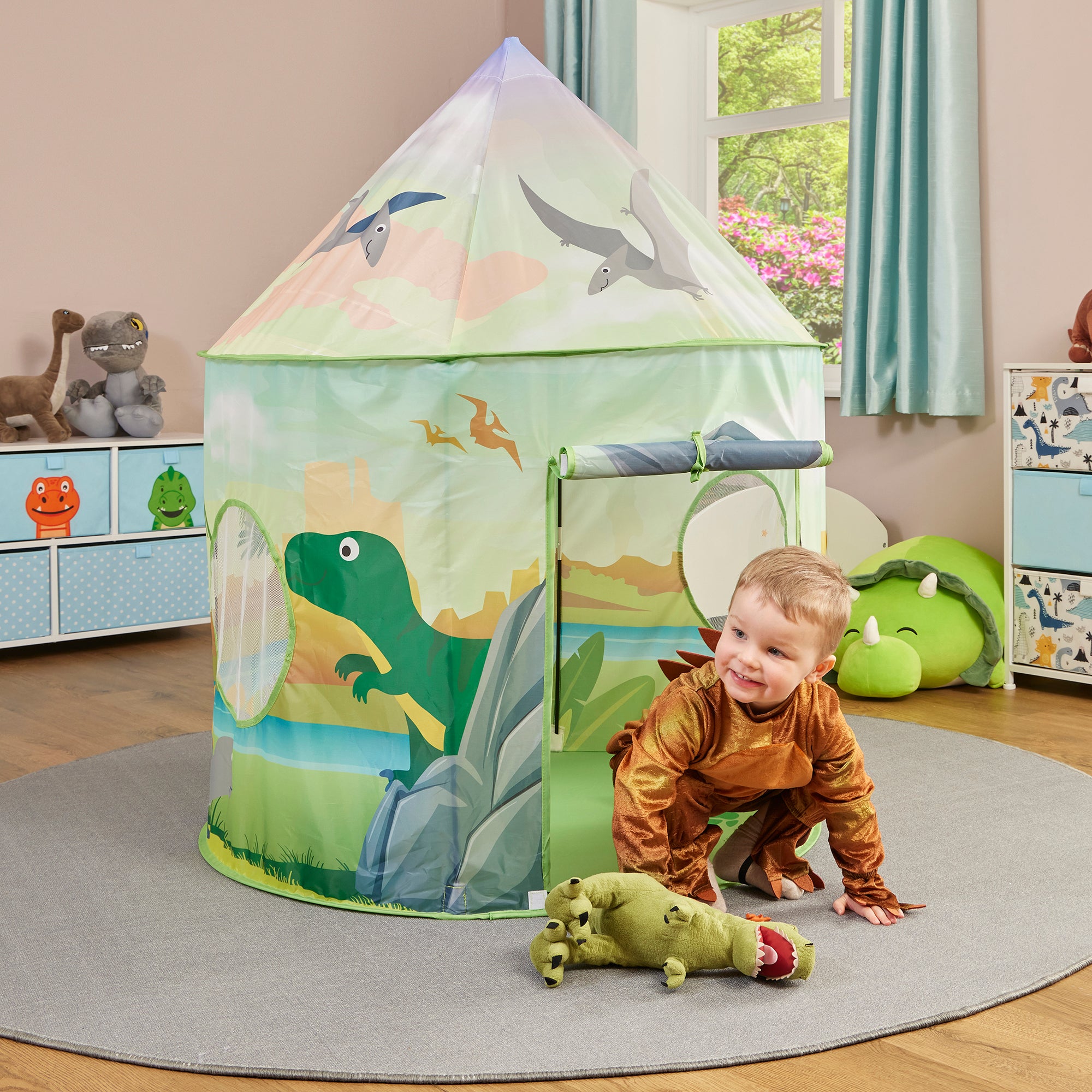 Kids Dinosaur Playroom Essentials Bundle – Tent & Ball Pit with 200 balls  (6 Months+)