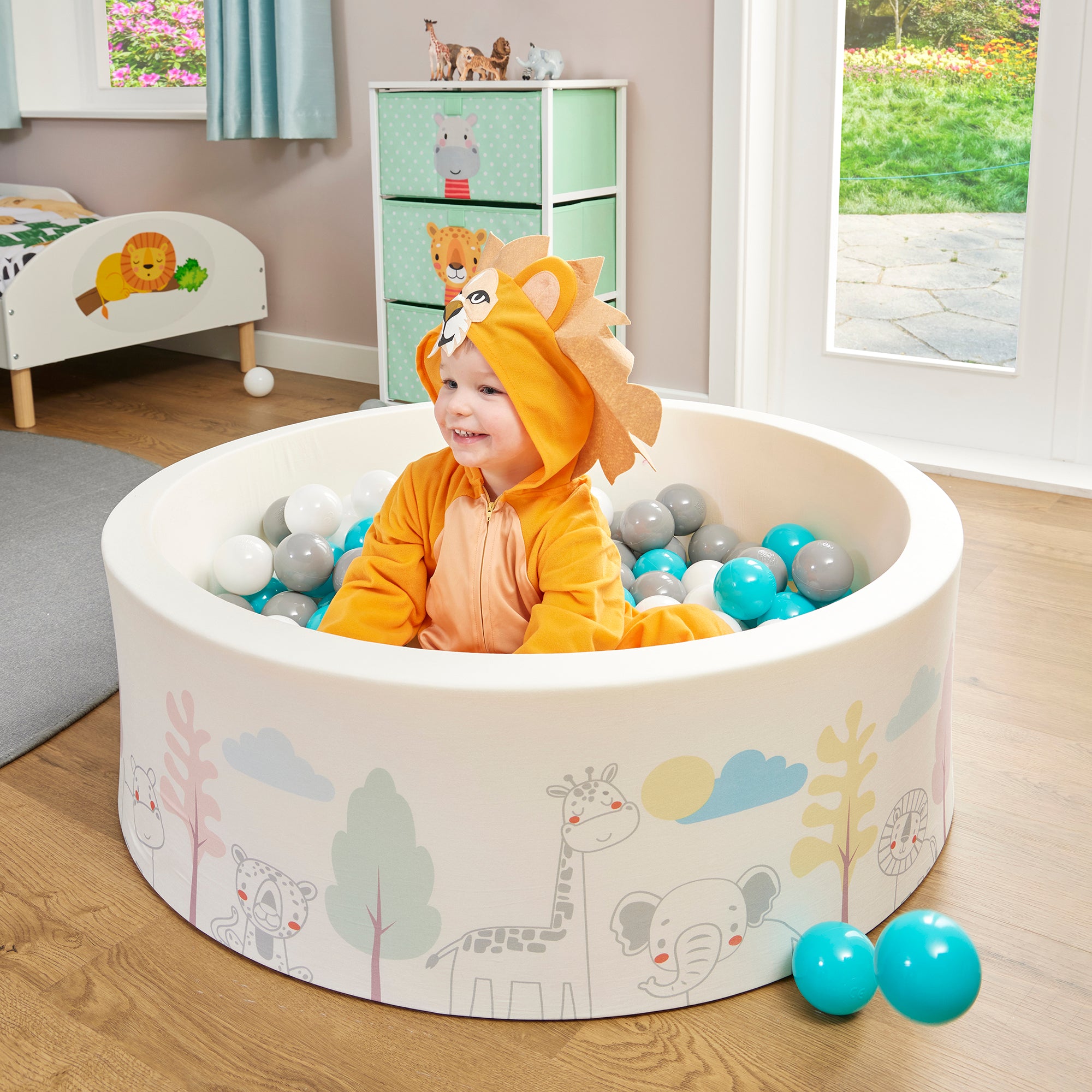 Kids Soft Foam Ball Pit with 200 balls – Sensory Play (6 Months-3 Years)