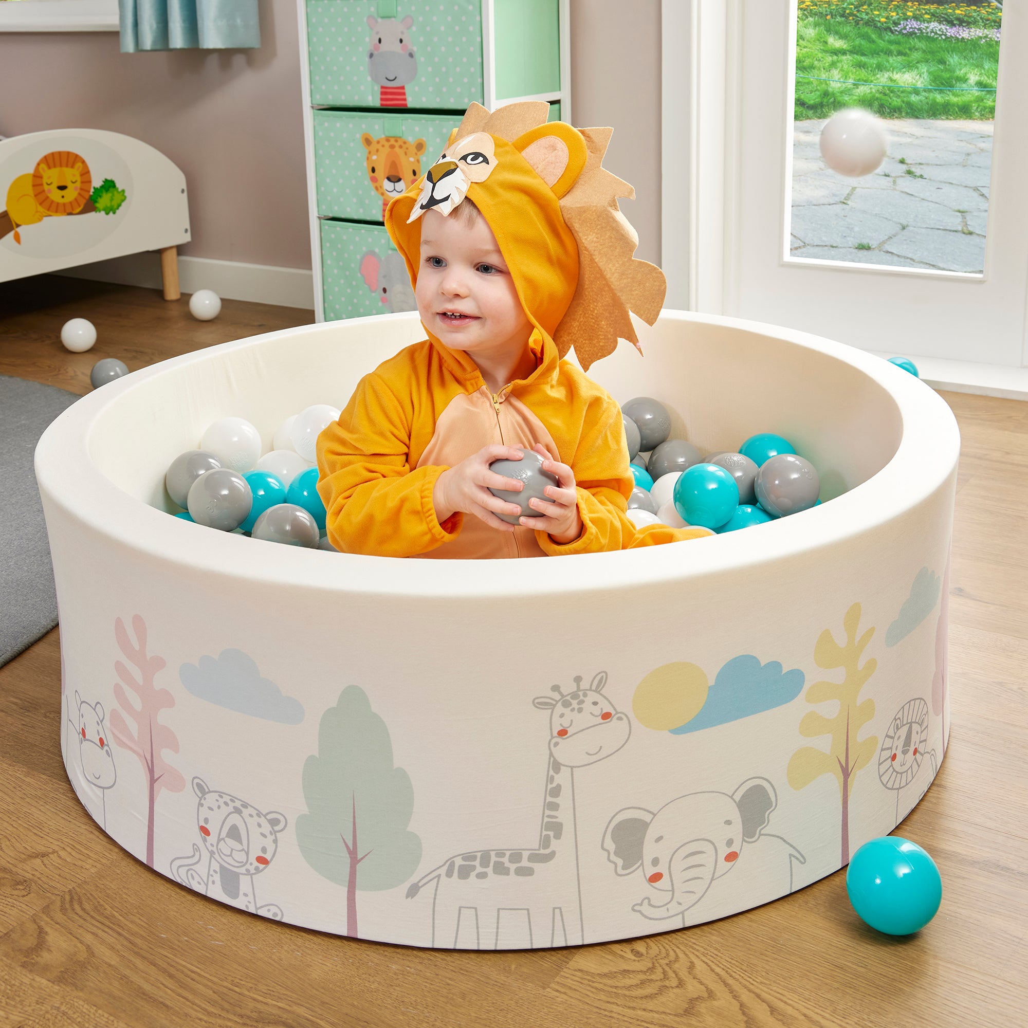 Kids Soft Foam Ball Pit with 200 balls – Sensory Play (6 Months-3 Years)