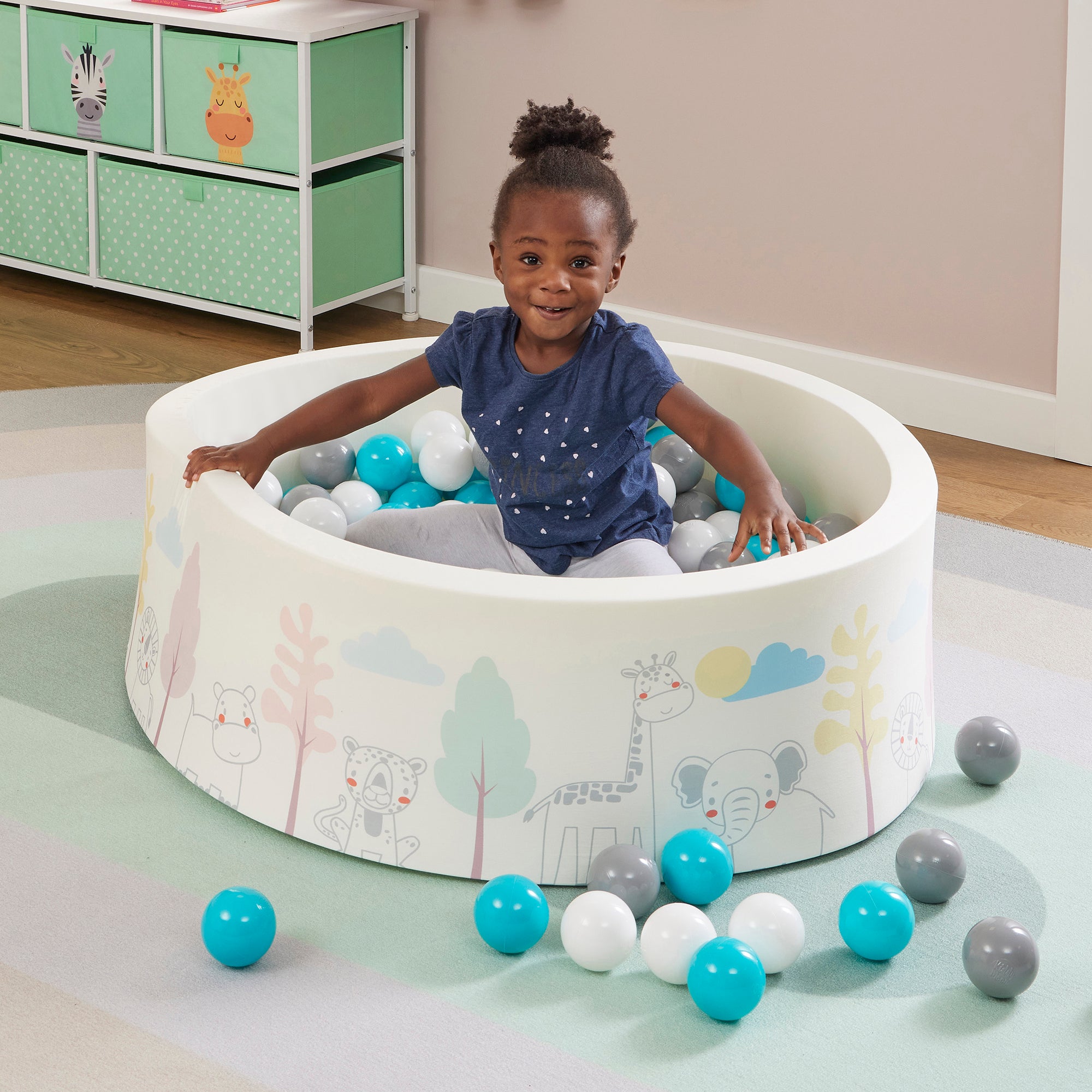 Kids Soft Foam Ball Pit with 200 balls – Sensory Play (6 Months-3 Years)