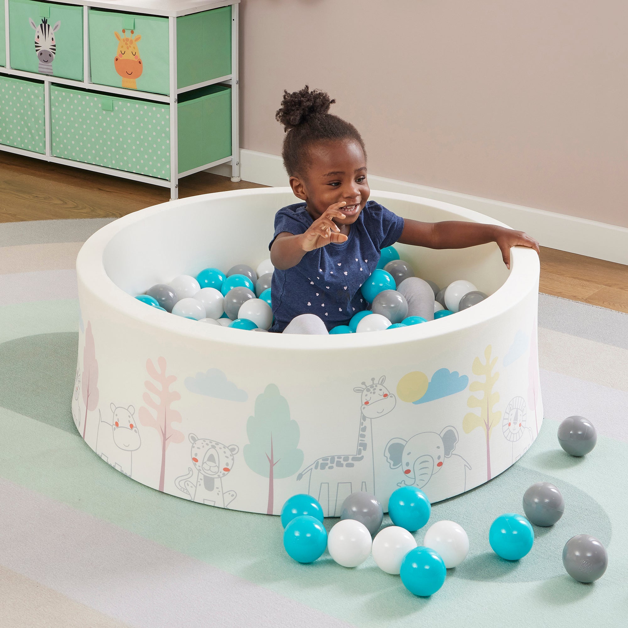 Kids Soft Foam Ball Pit with 200 balls – Sensory Play (6 Months-3 Years)