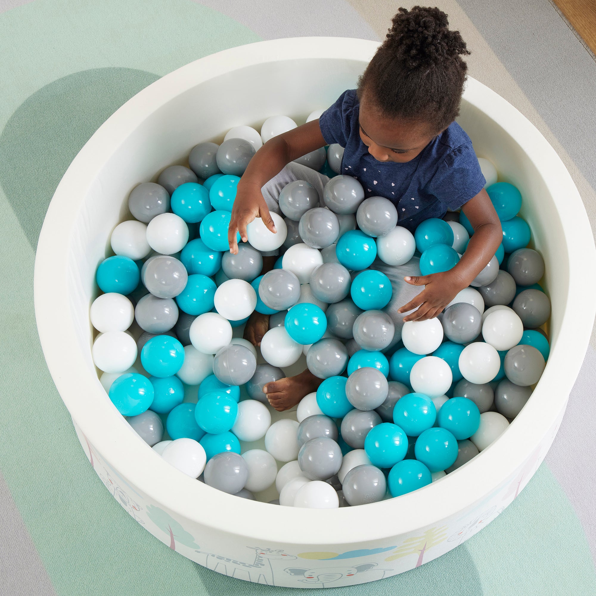 Kids Soft Foam Ball Pit with 200 balls – Sensory Play (6 Months-3 Years)