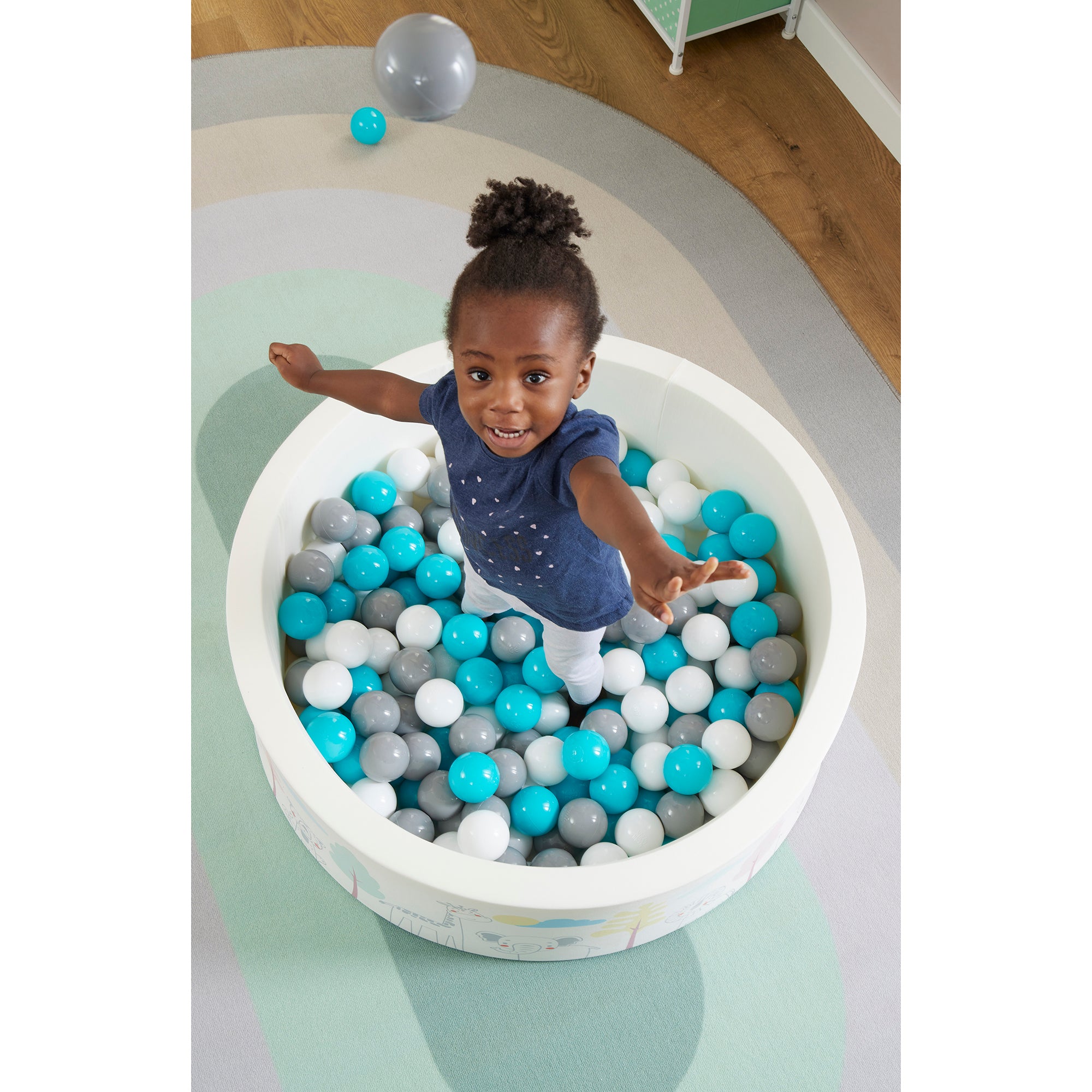 Kids Soft Foam Ball Pit with 200 balls – Sensory Play (6 Months-3 Years)
