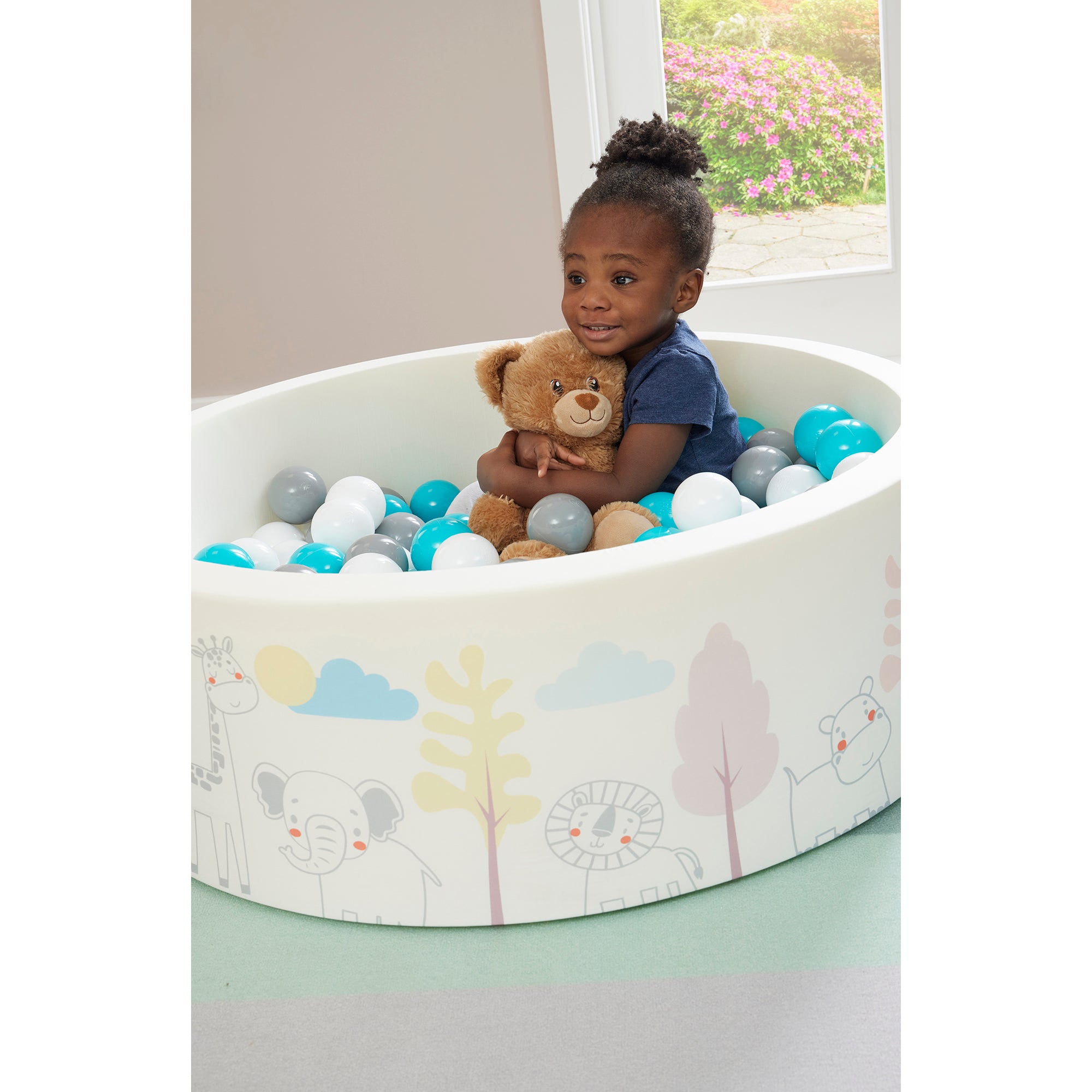 Kids Soft Foam Ball Pit with 200 balls – Sensory Play (6 Months-3 Years)
