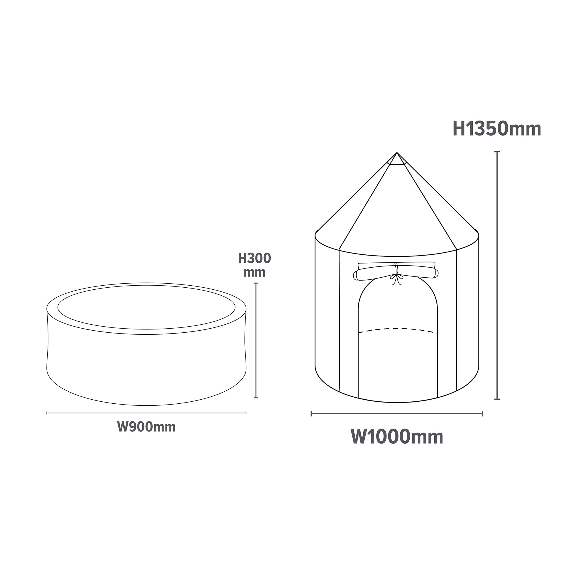 Kids Jungle Playroom Essentials Bundle – Tent & Ball Pit with 200 balls (6 Months+)