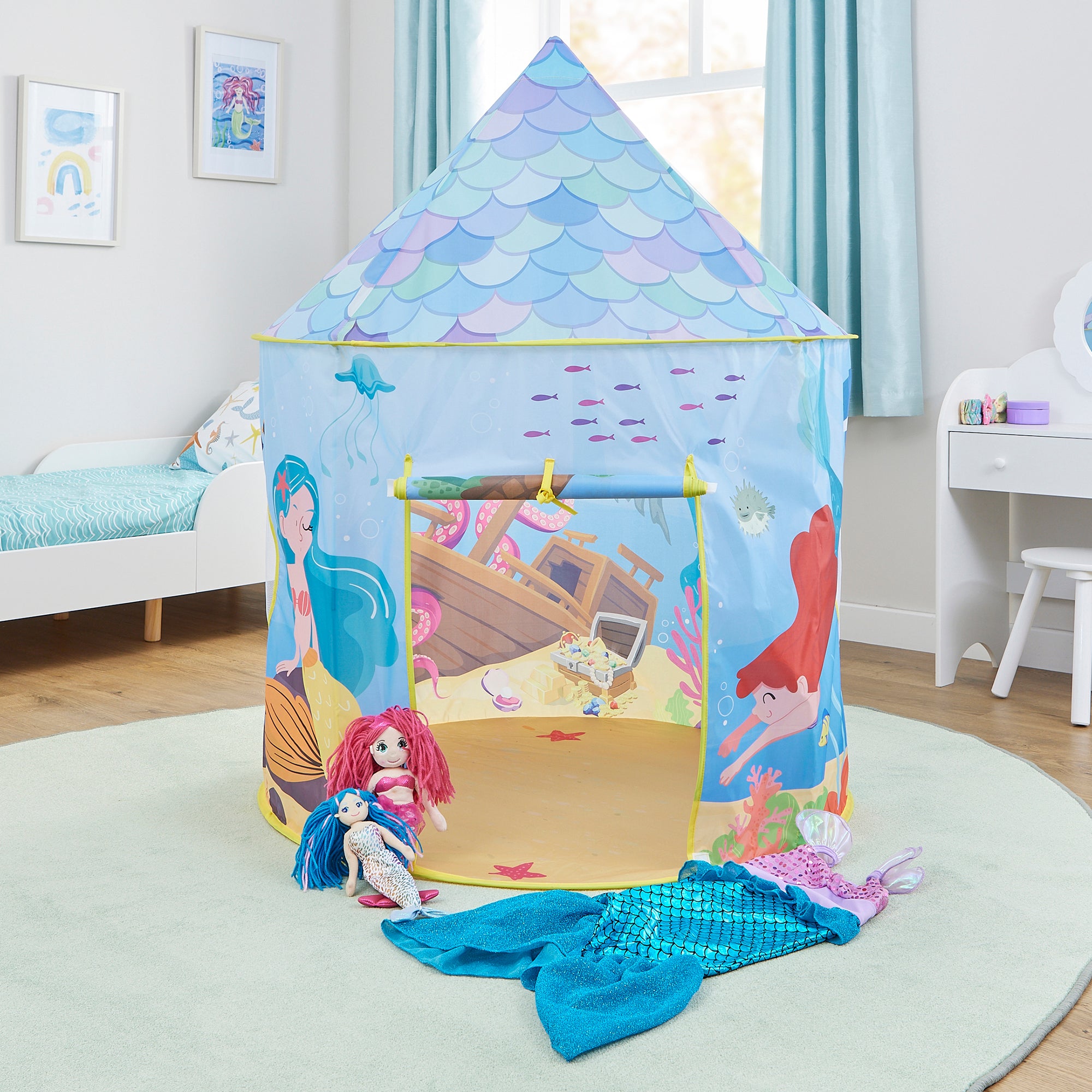 Kids Mermaid Play Tent – Underwater Wonderland Adventures (18 Months+)