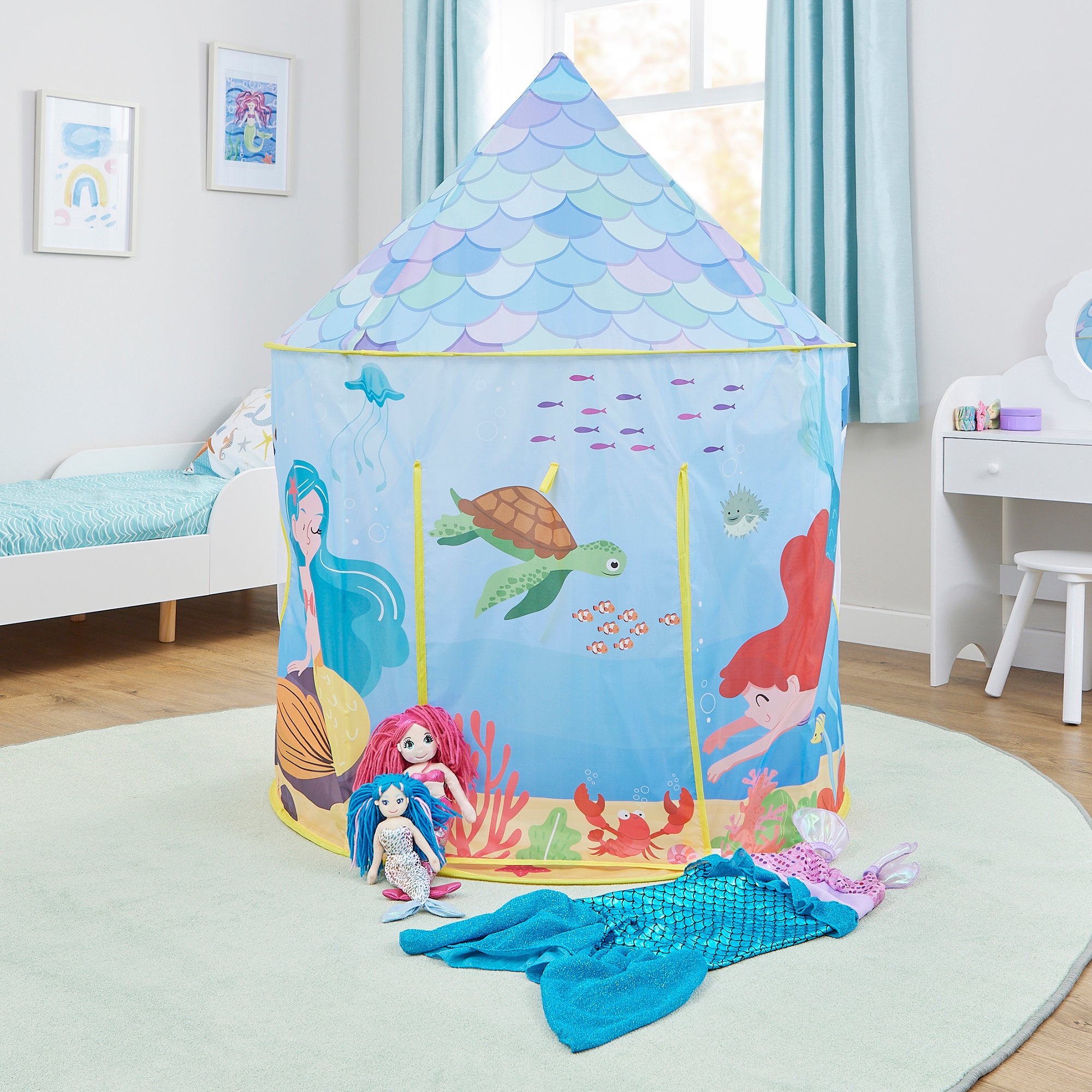Kids Mermaid Play Tent – Underwater Wonderland Adventures (18 Months+)
