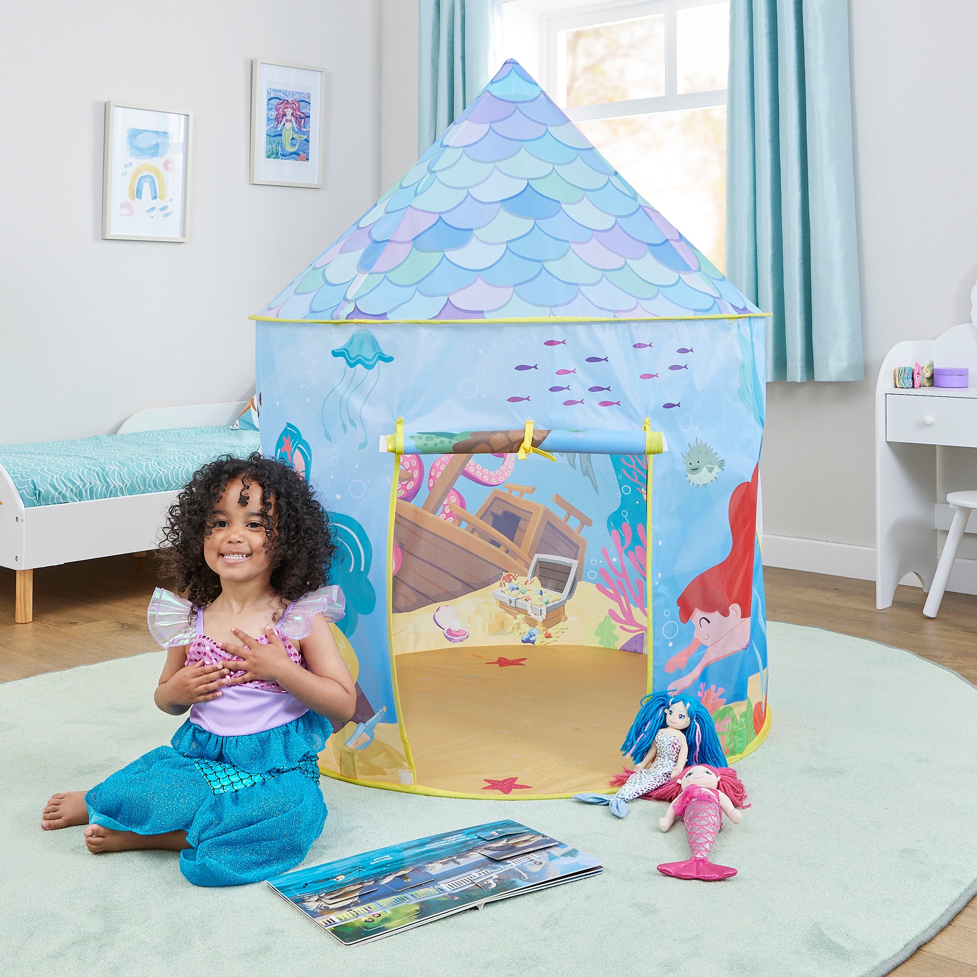 Kids Mermaid Play Tent – Underwater Wonderland Adventures (18 Months+)