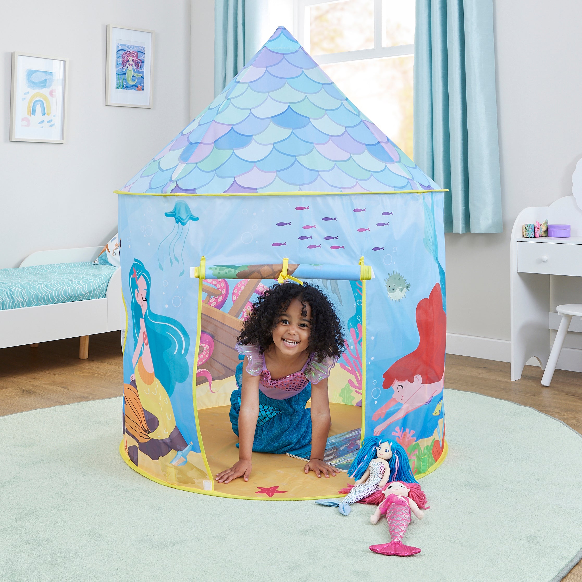 Kids Mermaid Play Tent – Underwater Wonderland Adventures (18 Months+)