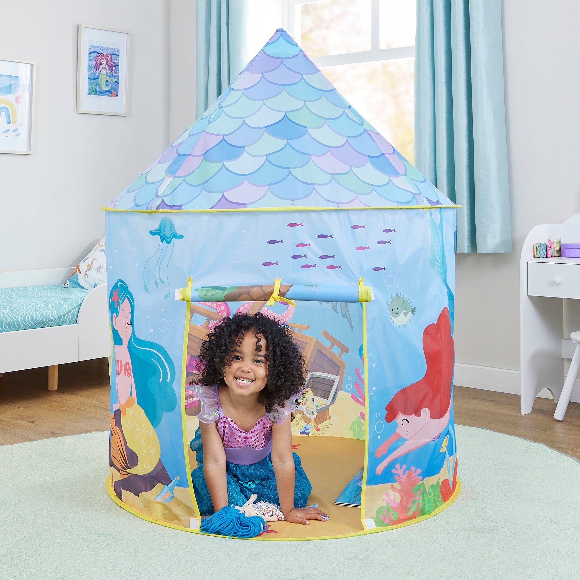 Kids Mermaid Play Tent – Underwater Wonderland Adventures (18 Months+)