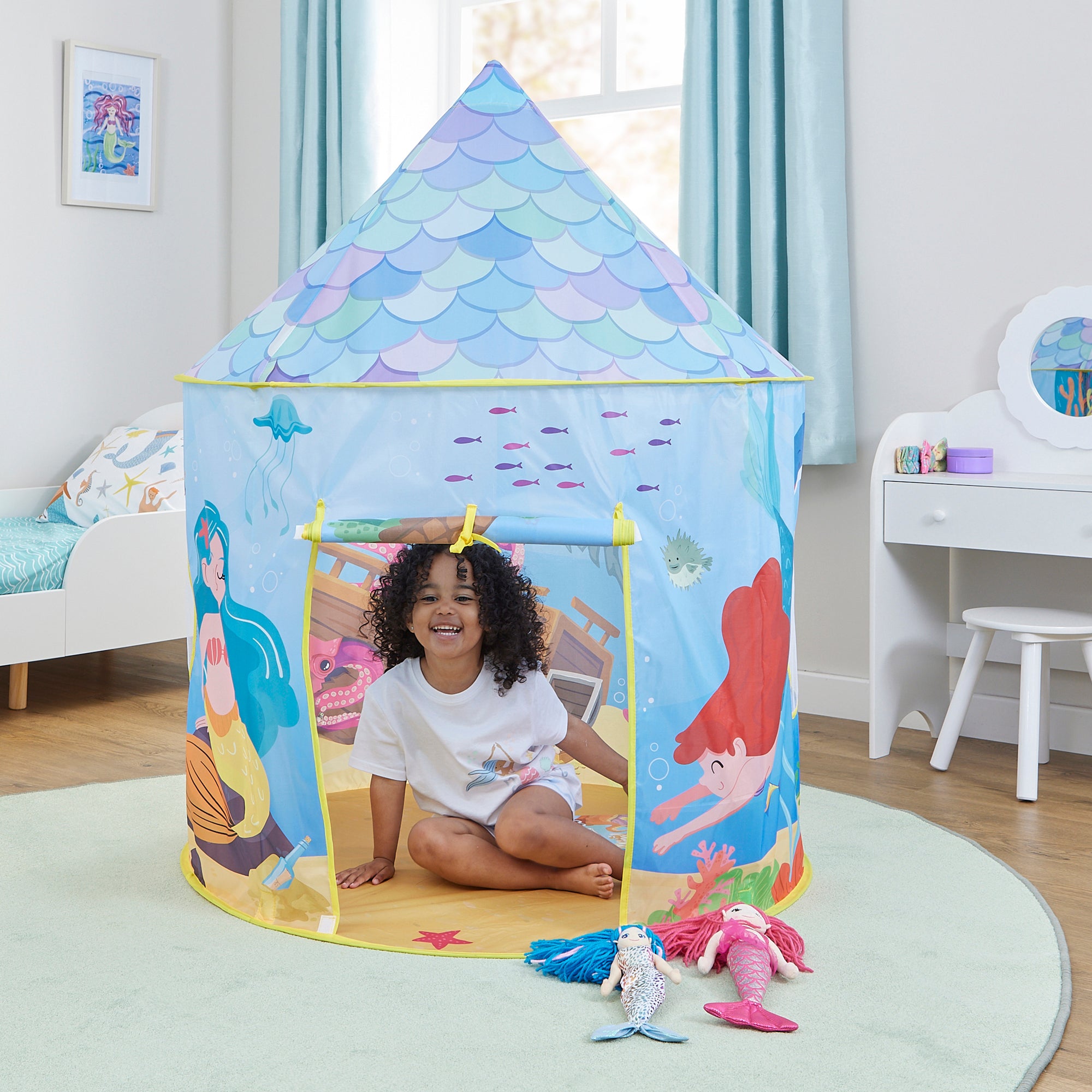 Kids Mermaid Play Tent – Underwater Wonderland Adventures (18 Months+)