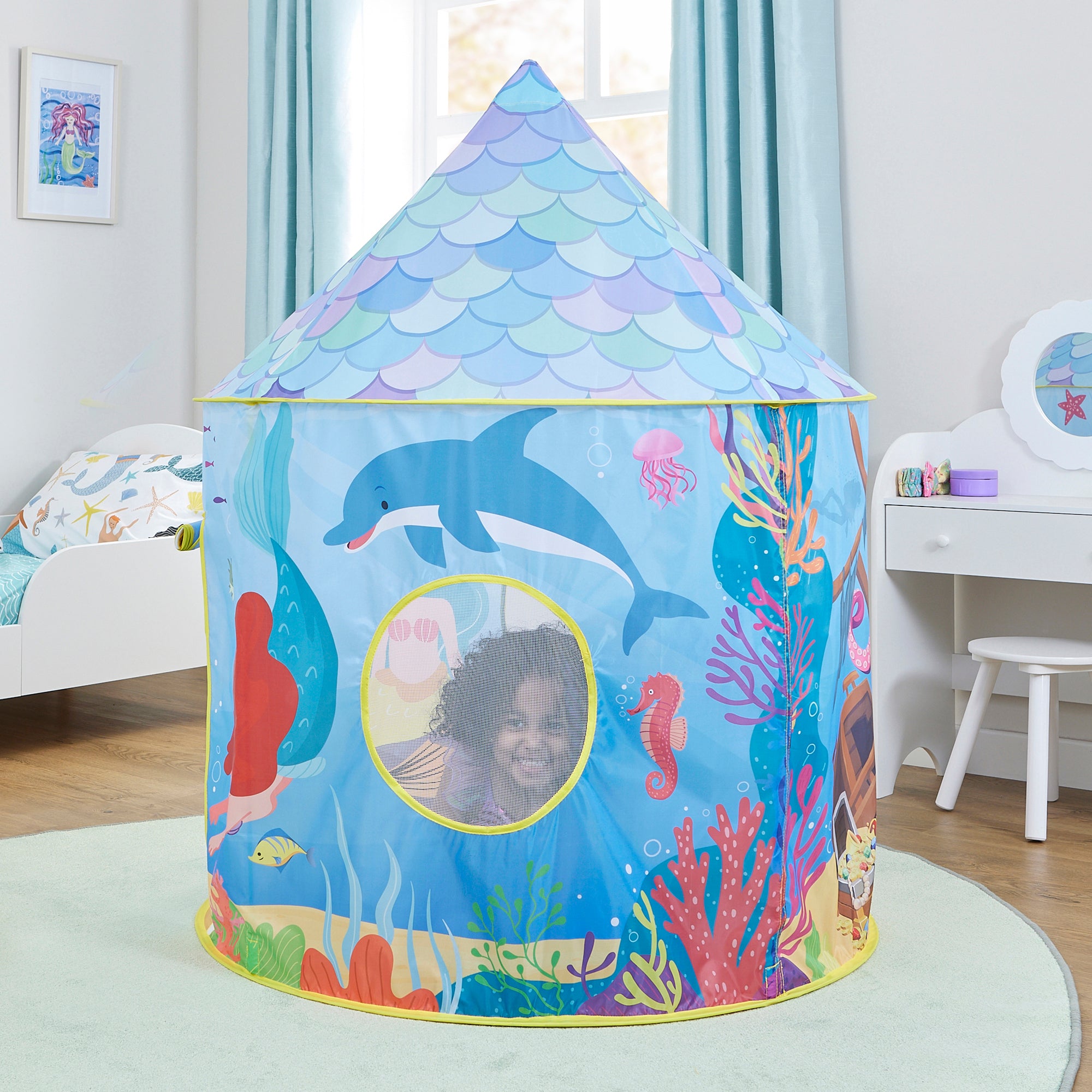 Kids Mermaid Play Tent – Underwater Wonderland Adventures (18 Months+)
