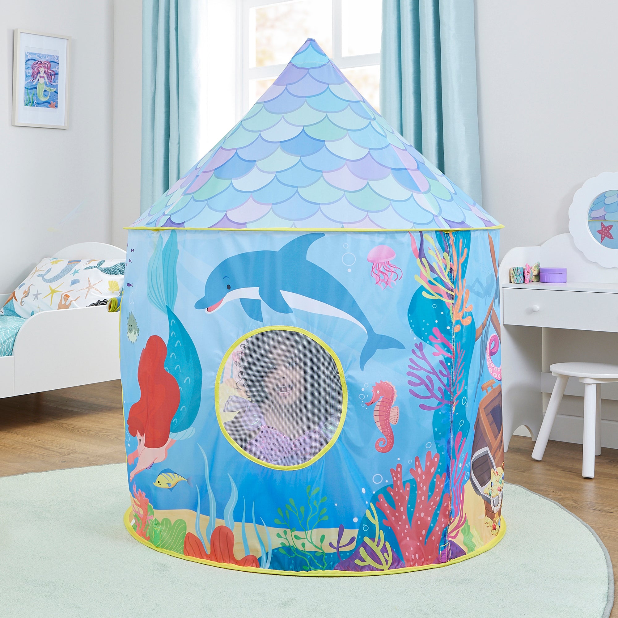 Kids Mermaid Play Tent – Underwater Wonderland Adventures (18 Months+)