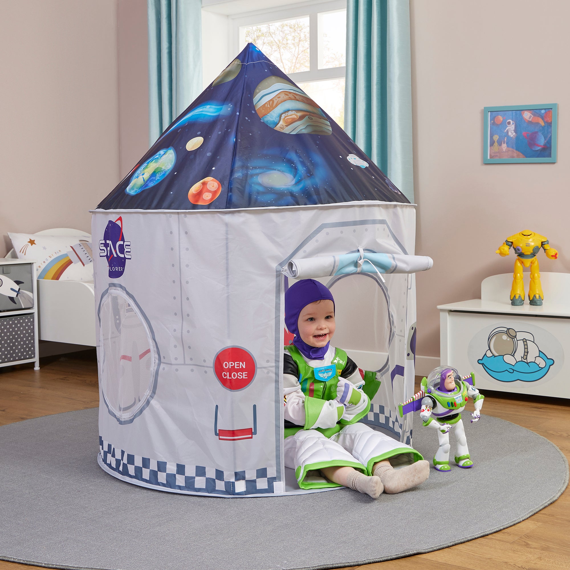 Kids Space Play Tent – Rocket Astronaut Adventures (18 Months+)