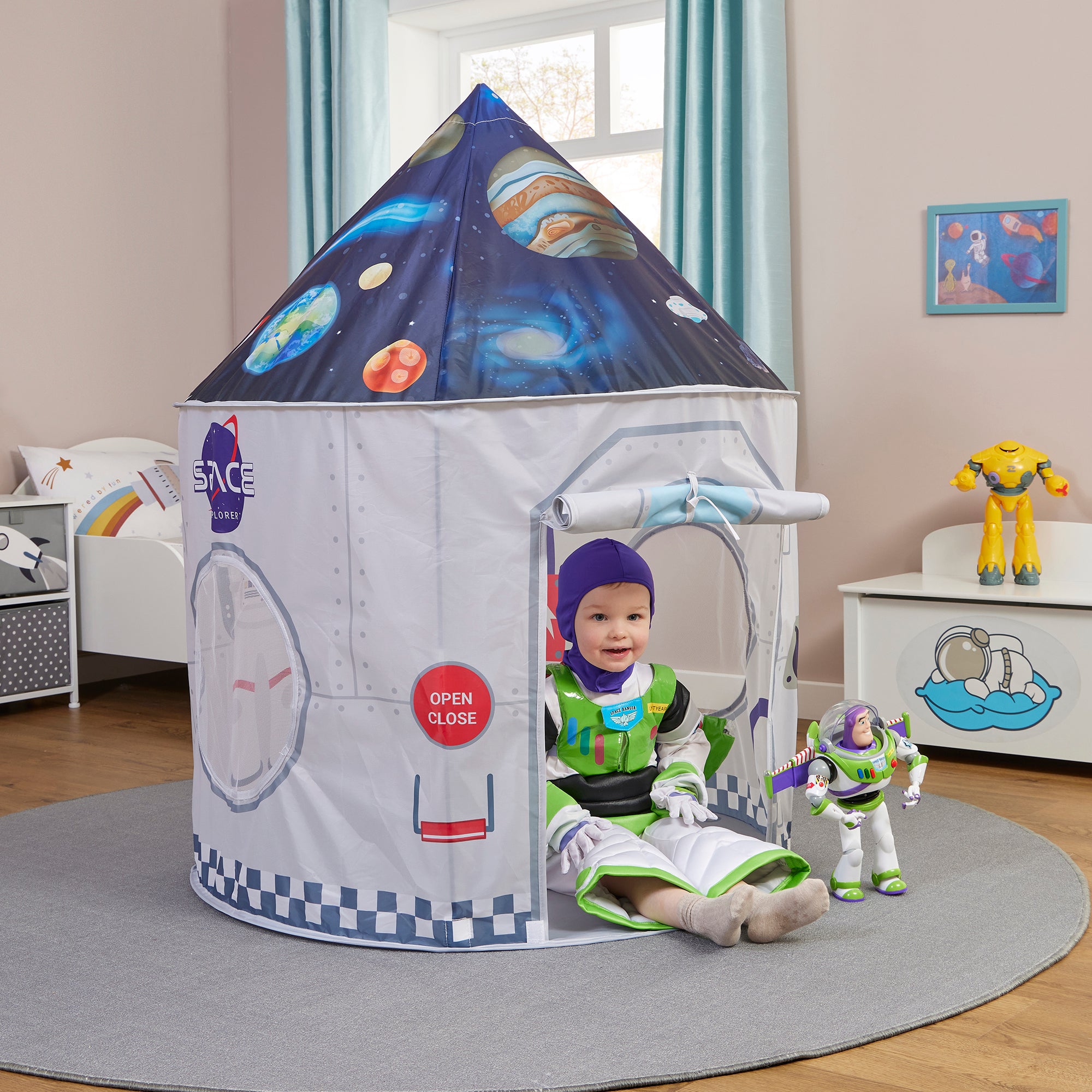 Kids Space Play Tent – Rocket Astronaut Adventures (18 Months+)