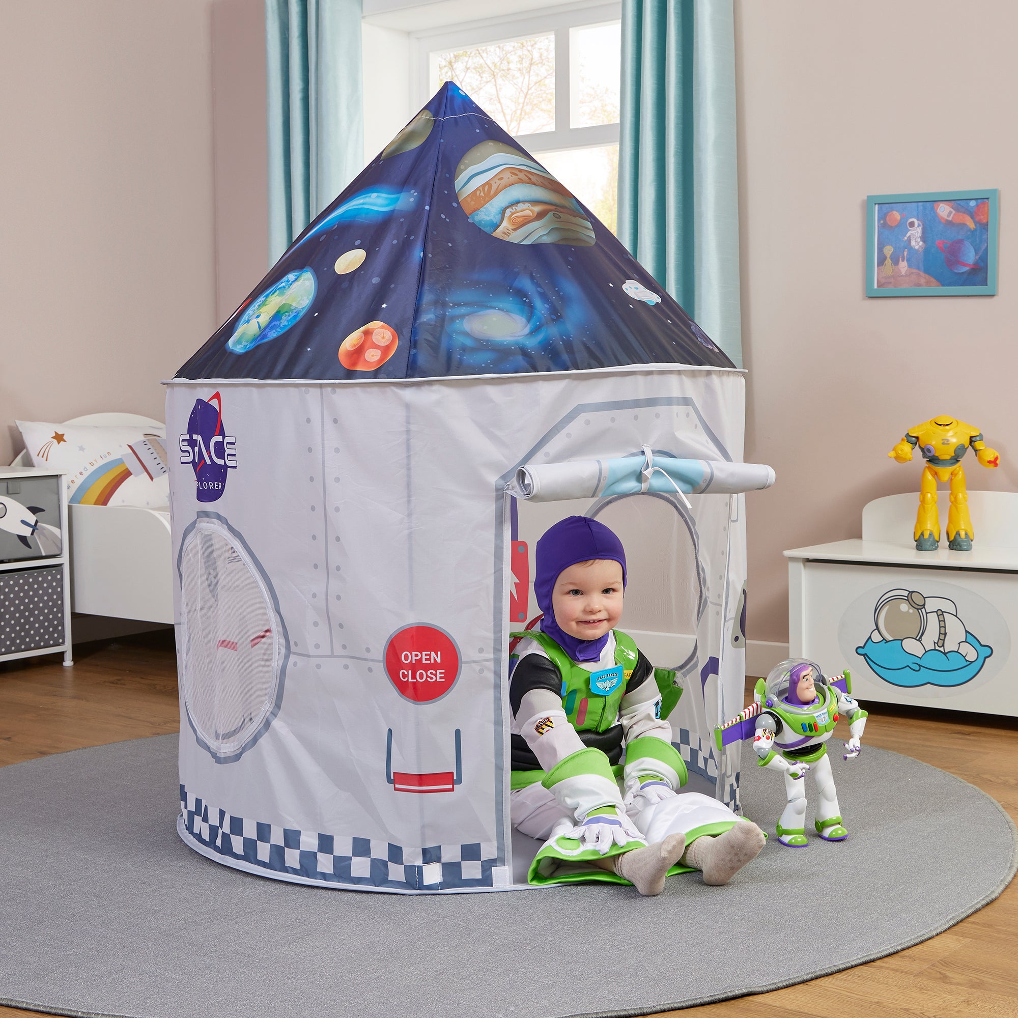 Kids Space Play Tent – Rocket Astronaut Adventures (18 Months+)