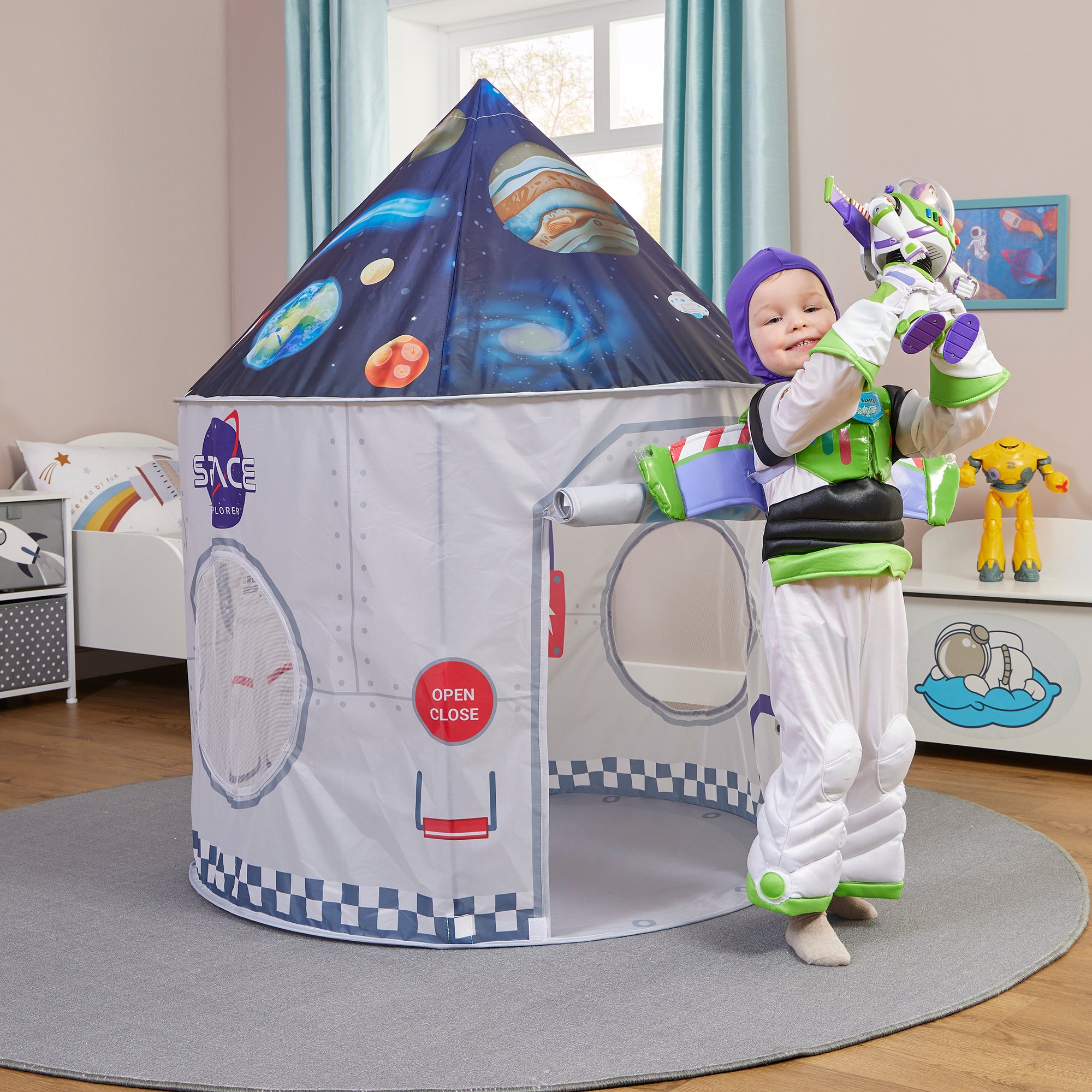 Kids Space Play Tent – Rocket Astronaut Adventures (18 Months+)