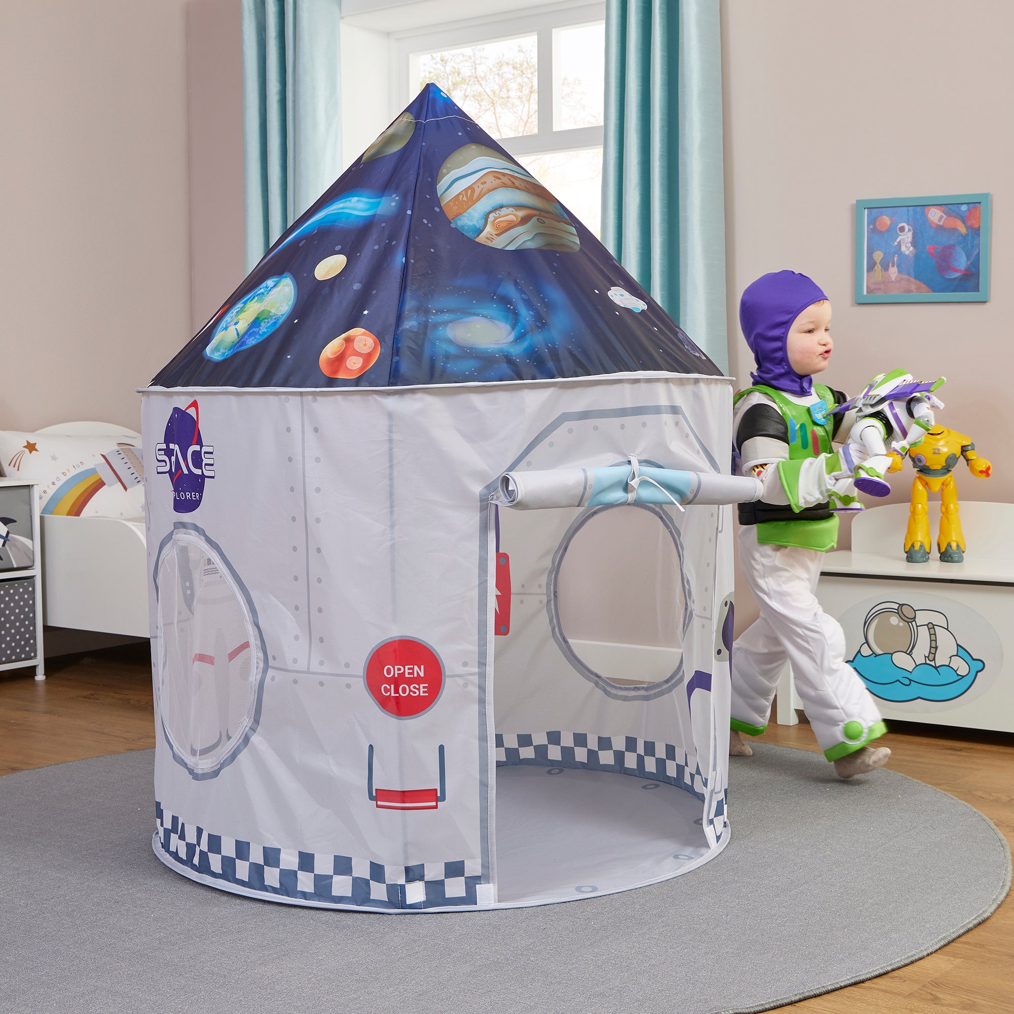 Kids Space Play Tent – Rocket Astronaut Adventures (18 Months+)