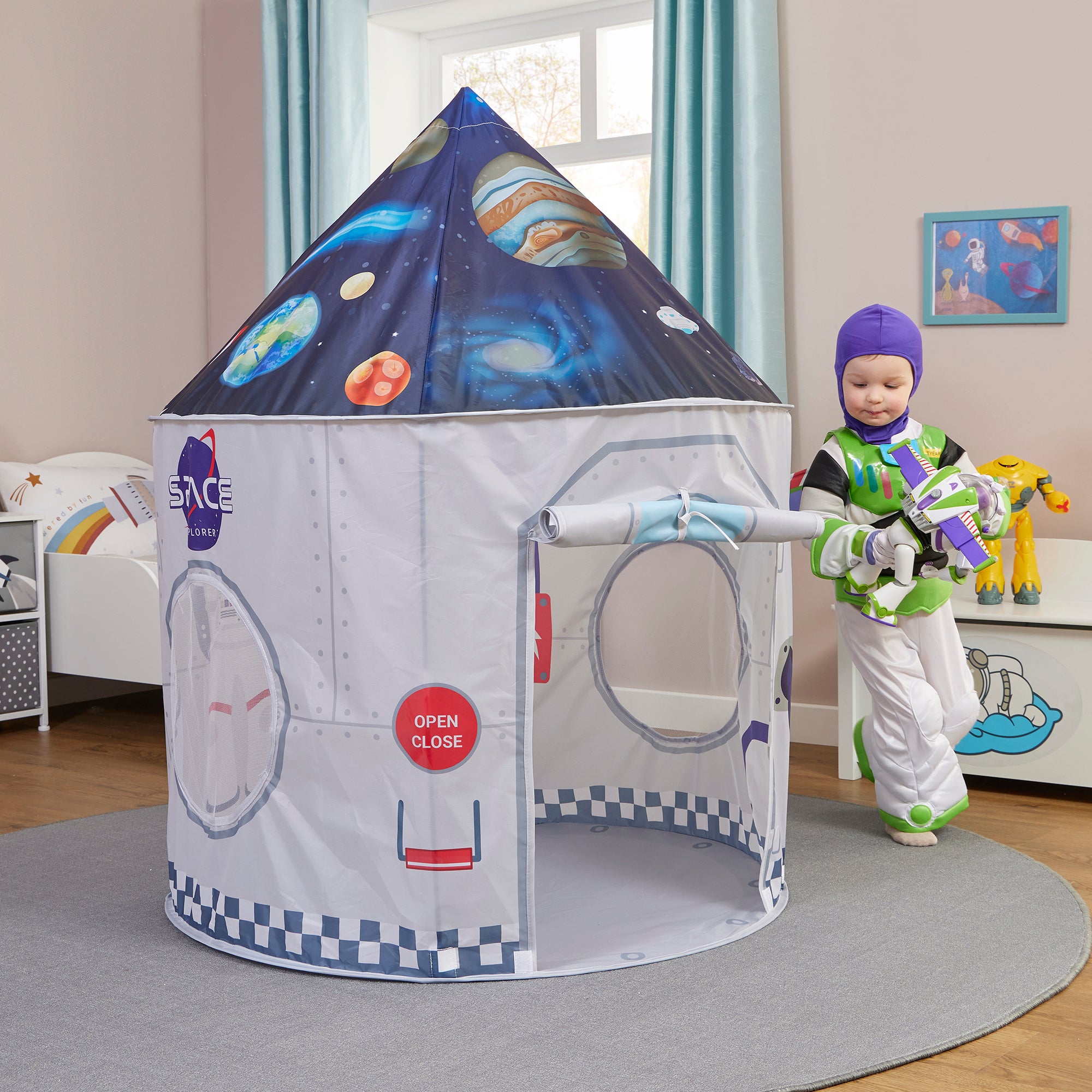 Kids Space Play Tent – Rocket Astronaut Adventures (18 Months+)