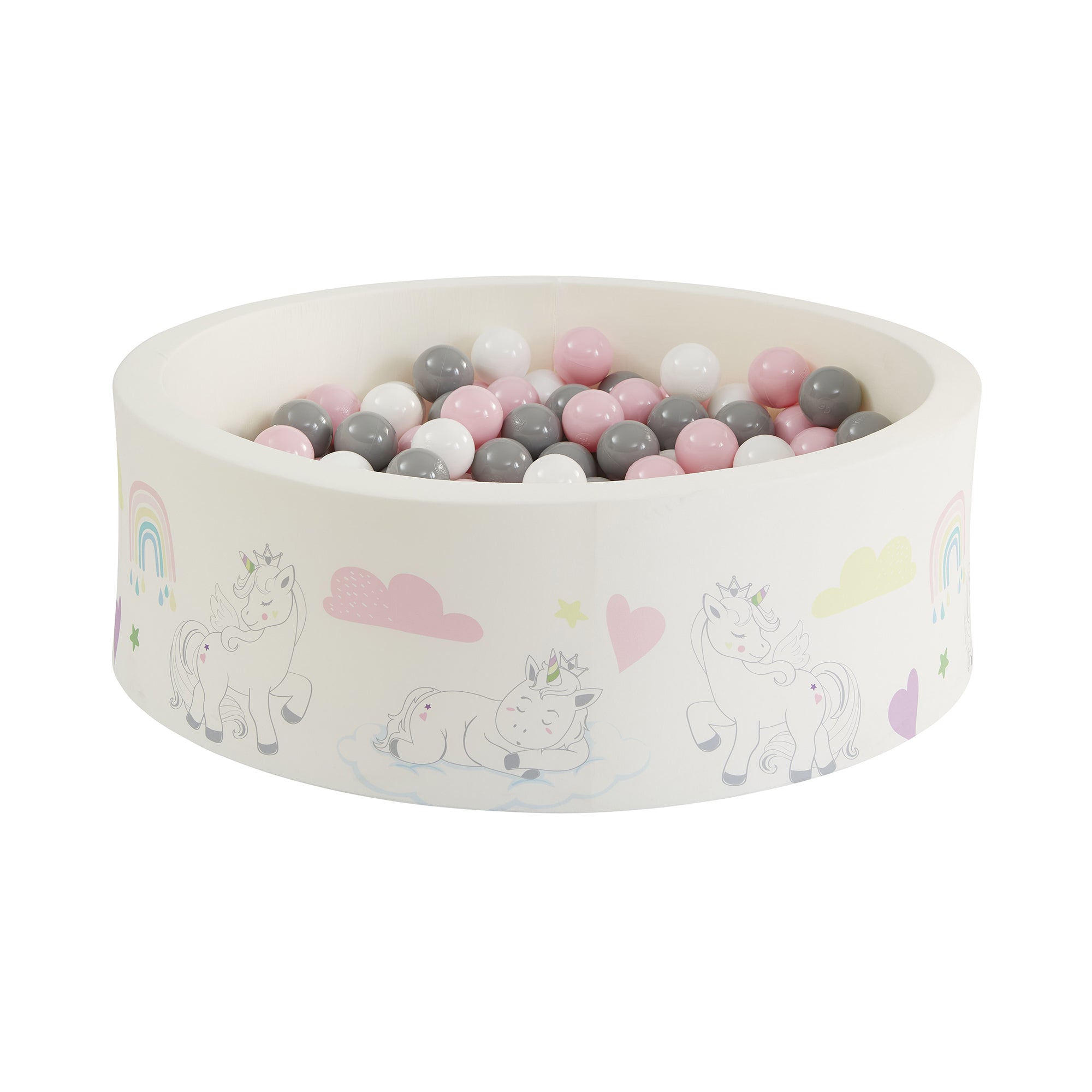 Kids Soft Foam Ball Pit with 200 Balls – Sensory Play (6 Months-3 Years)