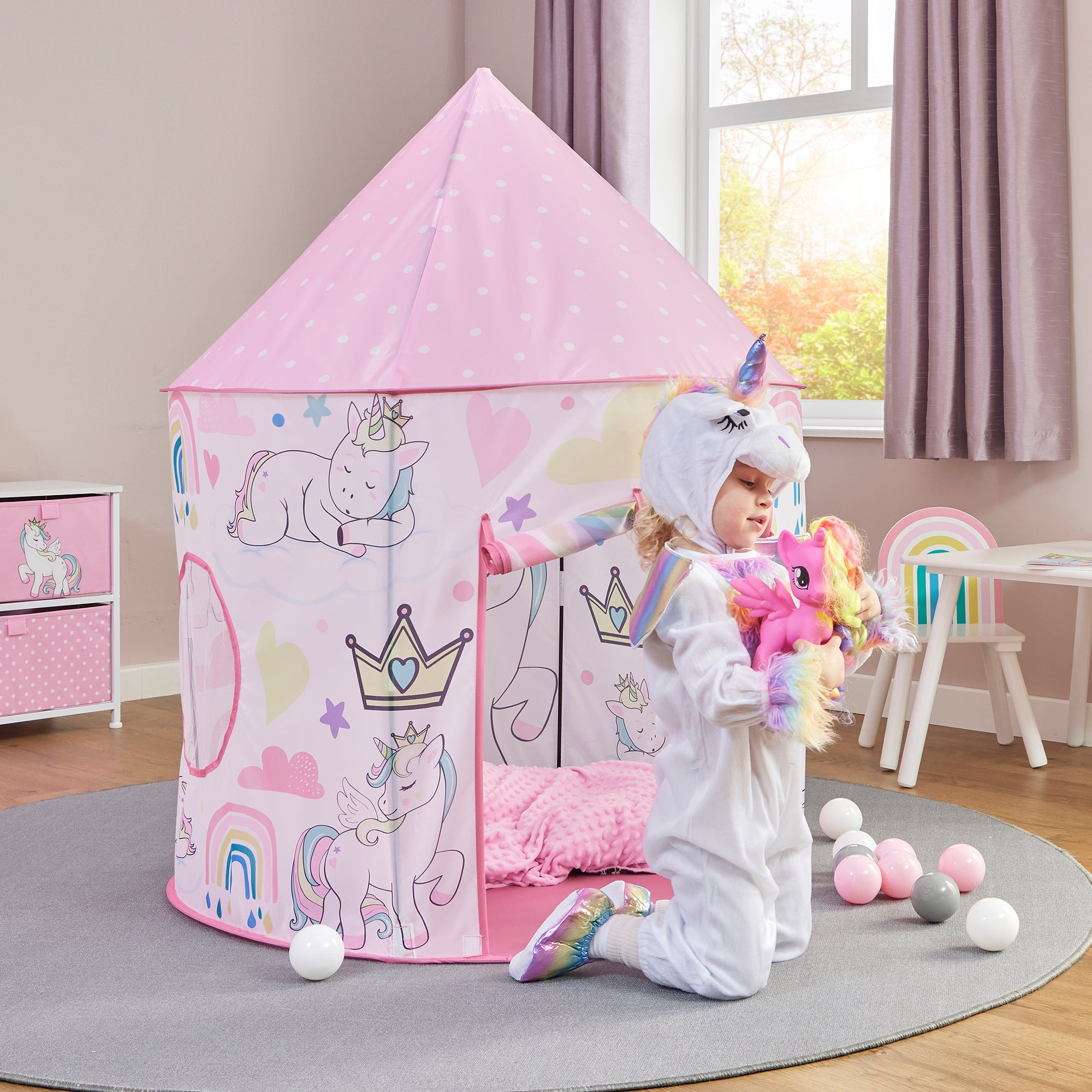 Kids Unicorn Play Tent – Magical Rainbow Adventures (18 Months+)