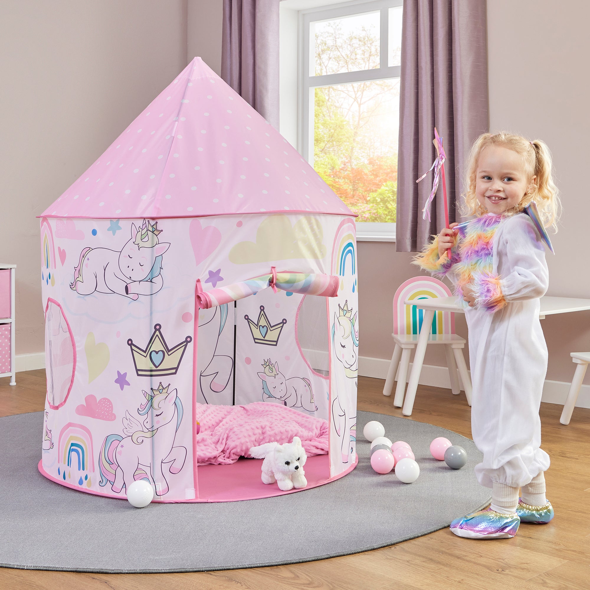 Kids Unicorn Play Tent – Magical Rainbow Adventures (18 Months+)