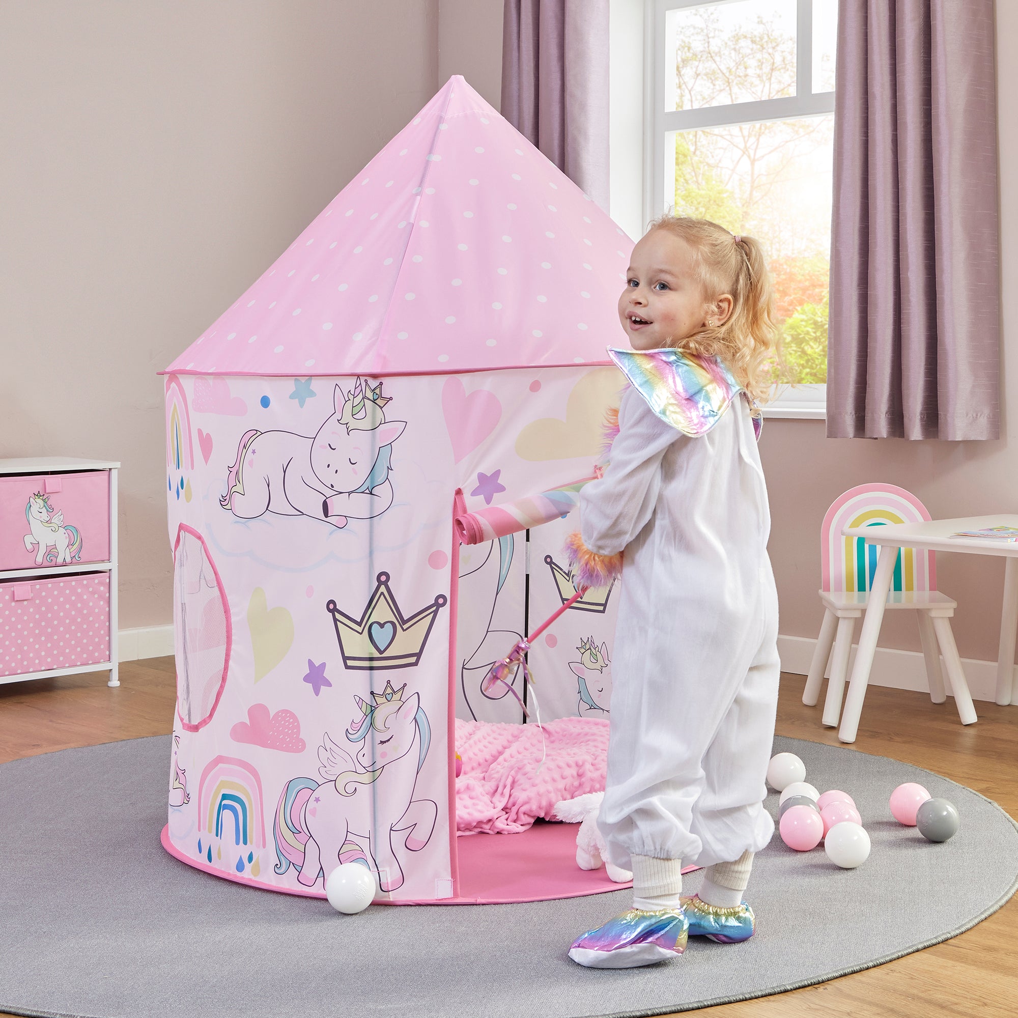 Kids Unicorn Play Tent – Magical Rainbow Adventures (18 Months+)