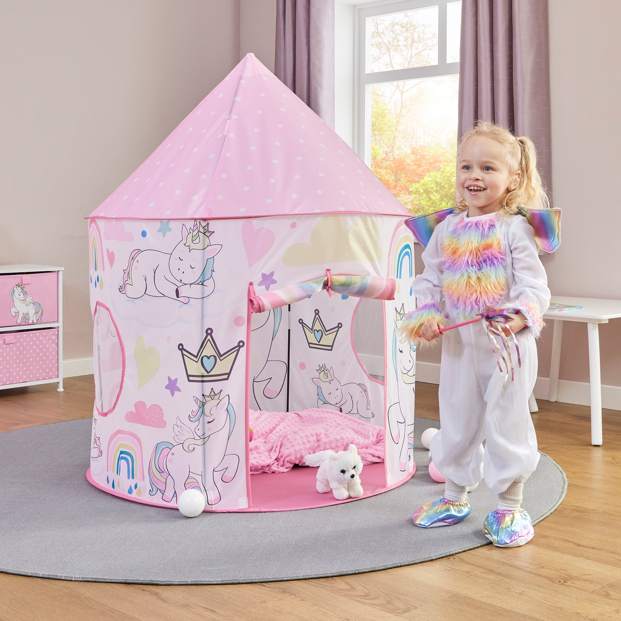 Unicorn Play Tent & Ball Pit With 200 Balls Playroom Bundle (6 Months+)