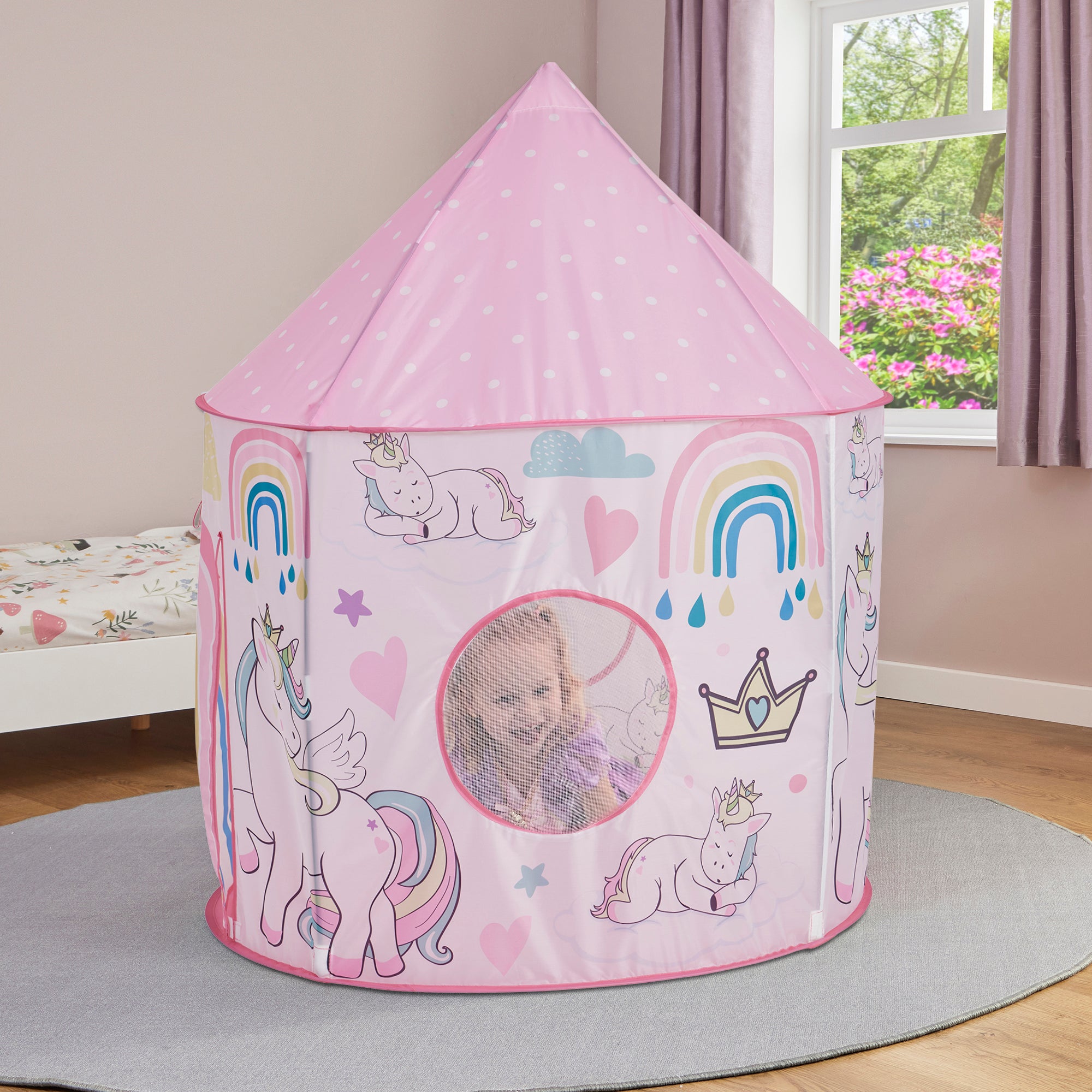 Unicorn Play Tent & Ball Pit With 200 Balls Playroom Bundle (6 Months+)