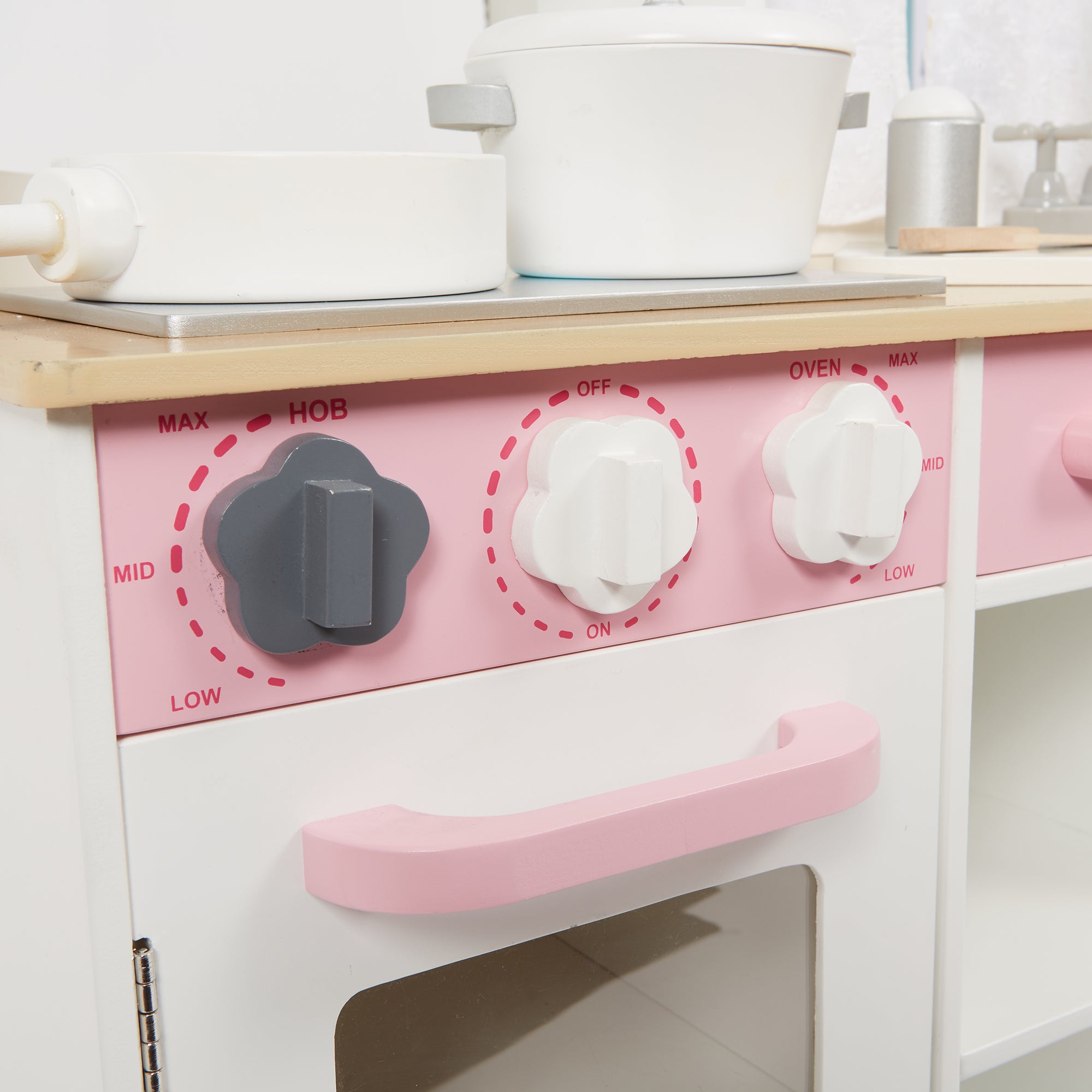 Kids Country Play Kitchen with 9 Accessories (Ages 3+)