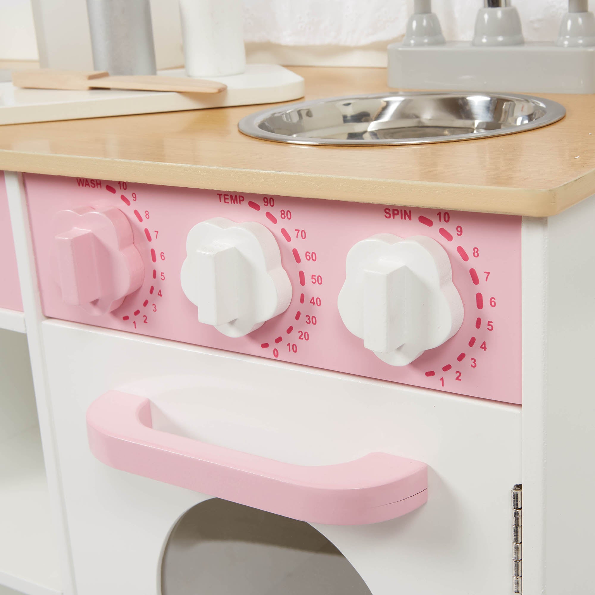 Kids Country Play Kitchen with 9 Accessories (Ages 3+)